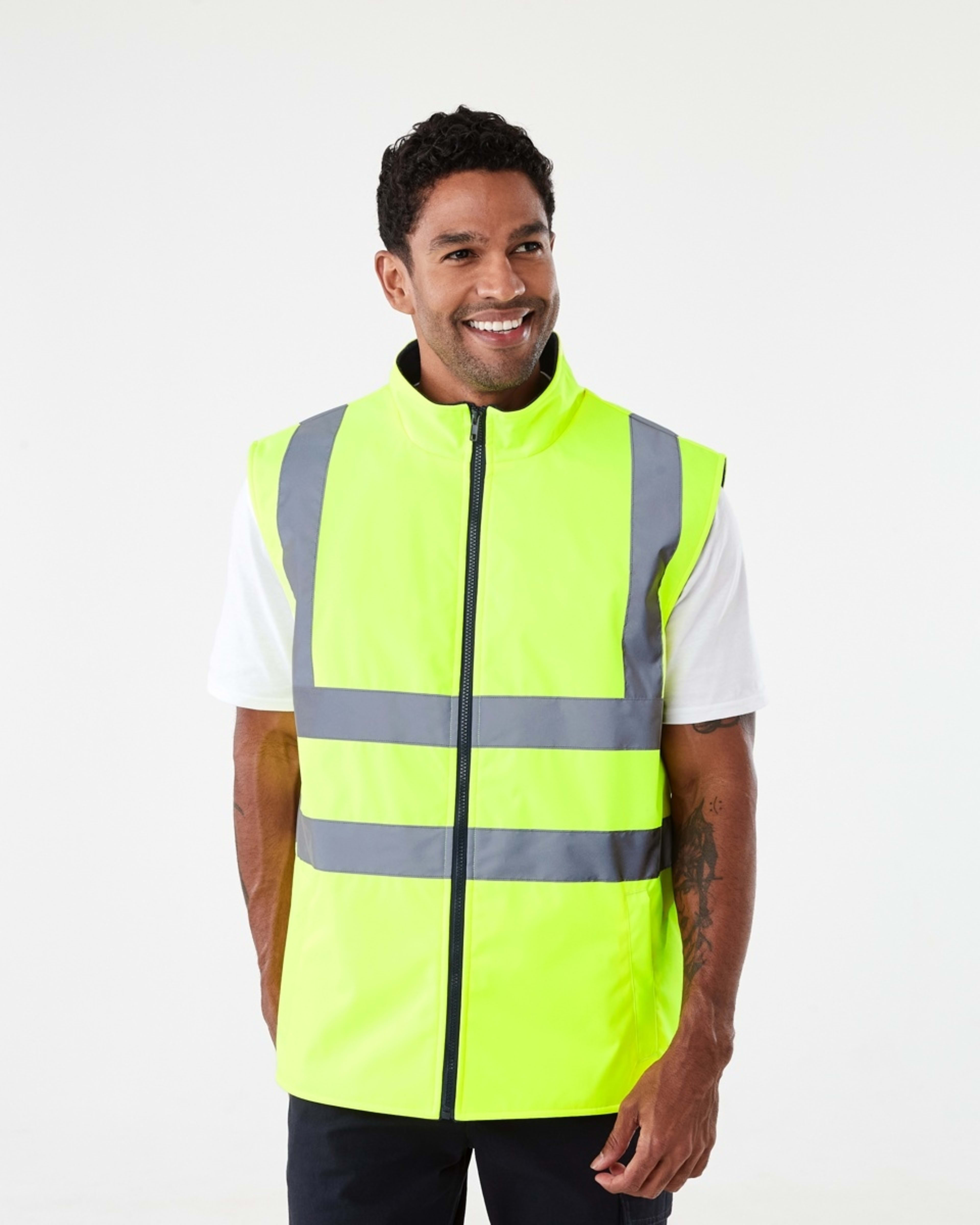 2 Hi-Visibility Reflective Heavy Duty Vest Yellow, 2 of 6