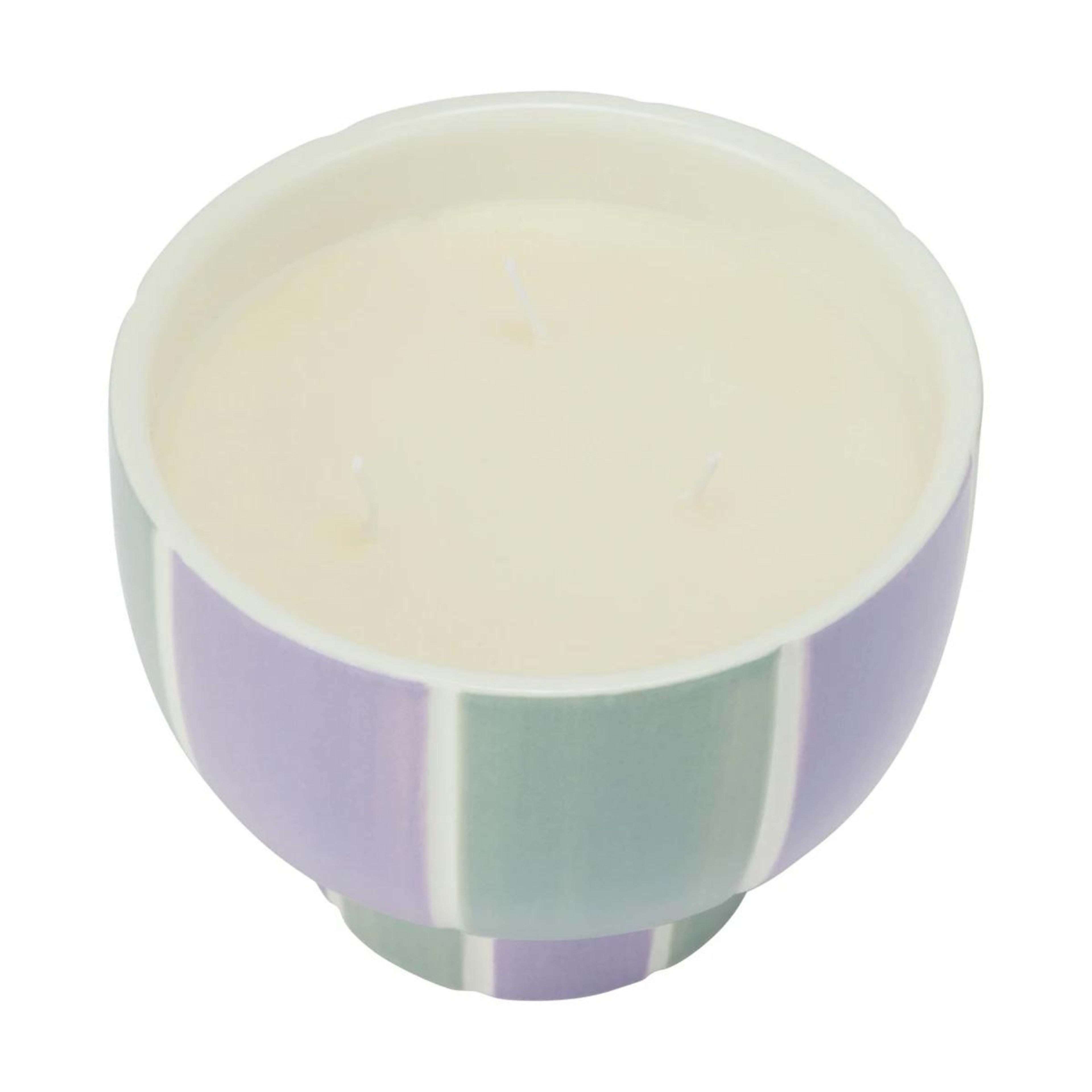 2 Tangerine and Berry Stripe Pedestal Fragrant Candle, 2 of 4