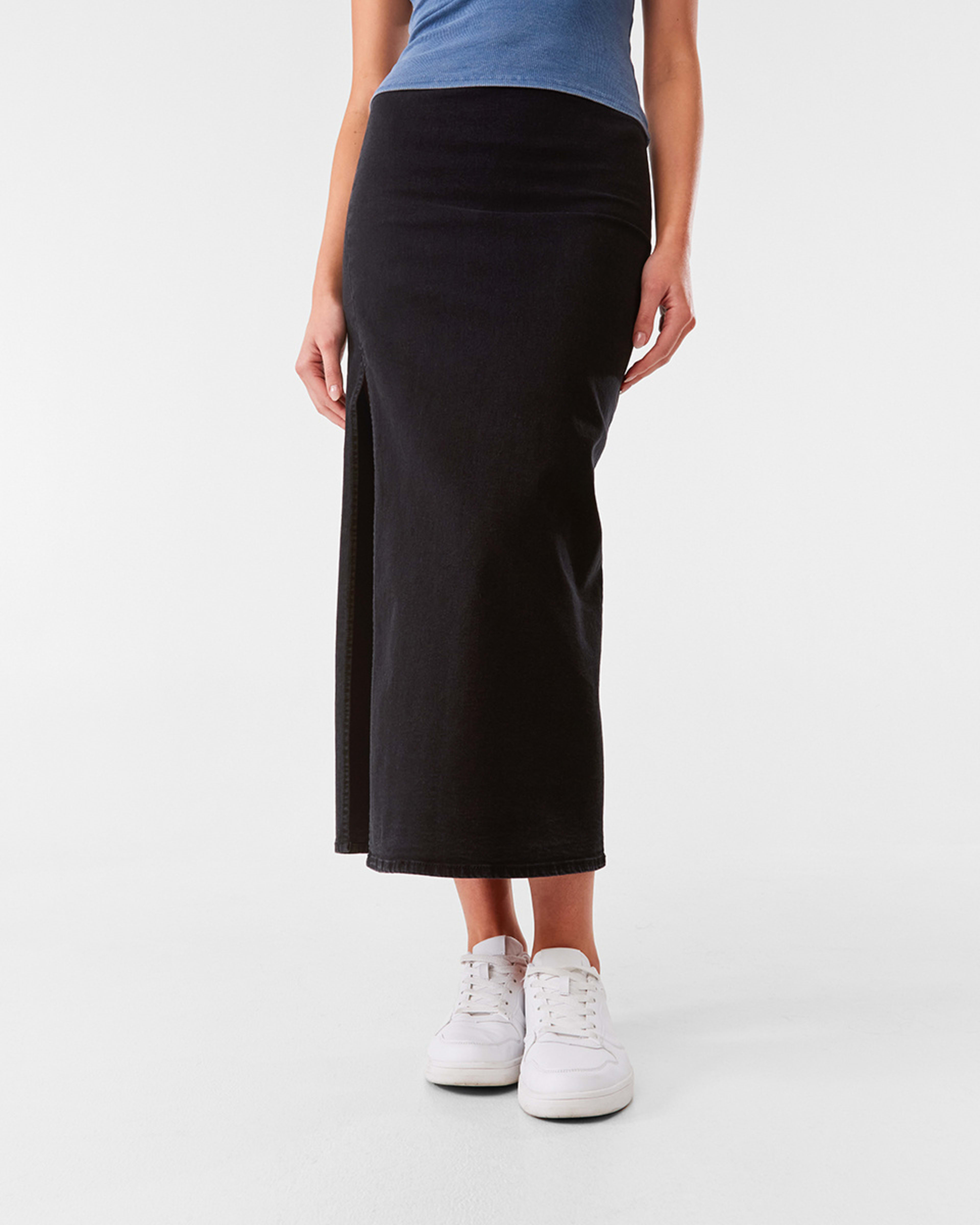 1 Stretch Maxi Skirt Black Wash