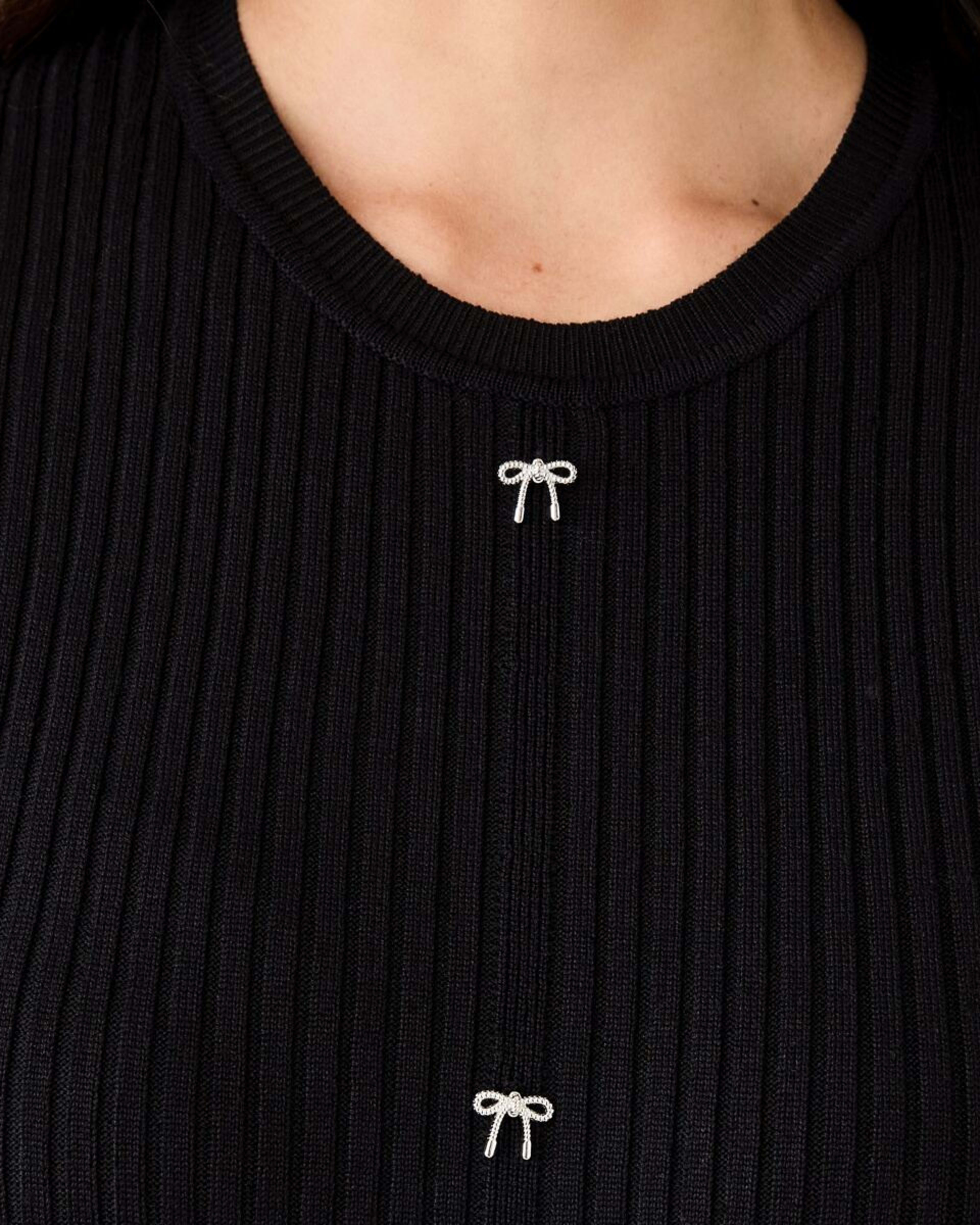 5 Short Sleeve Crew Neck Trim Top Black, 5 of 6