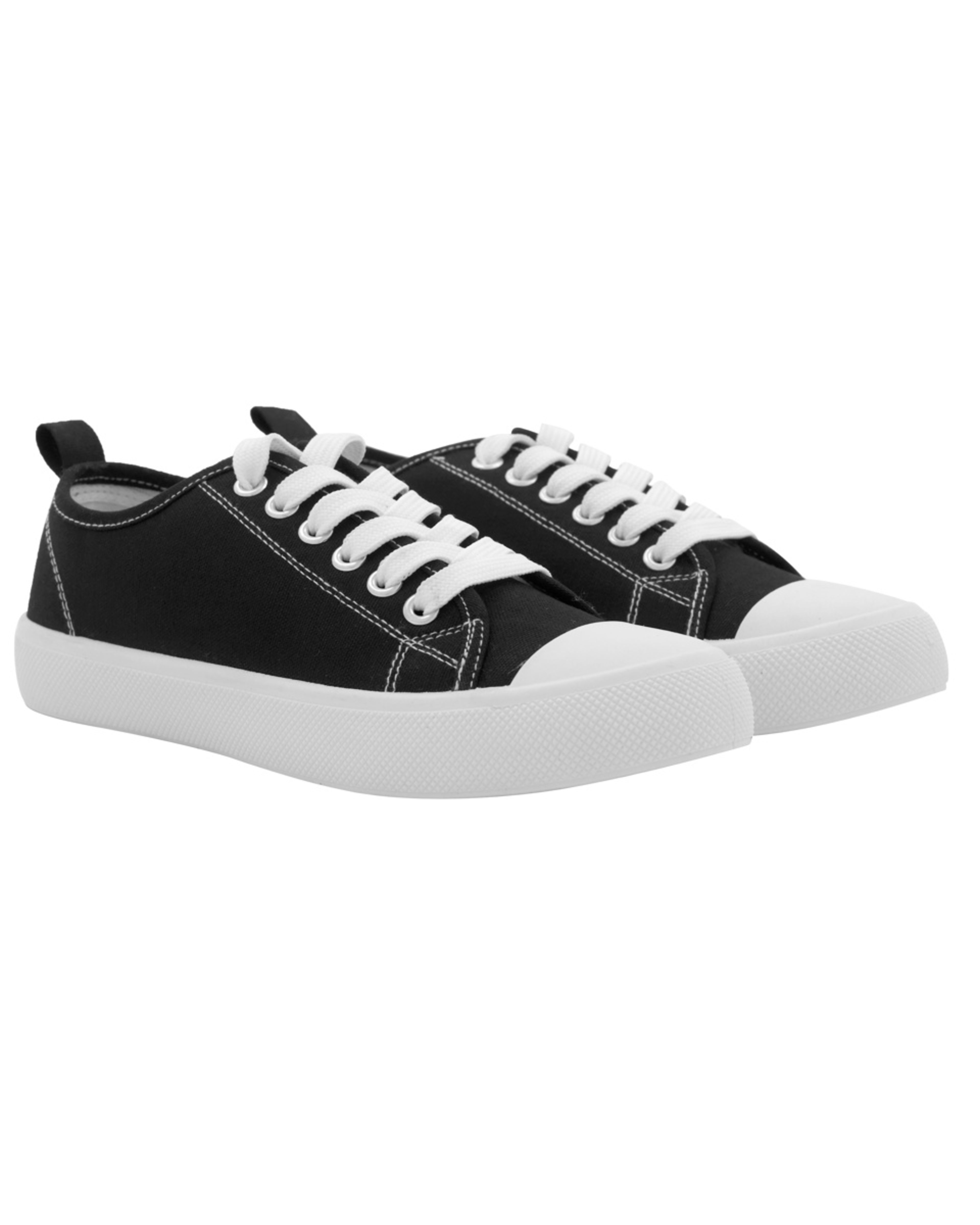 2 Canvas Low Top Sneakers Blk/wht, 2 of 5