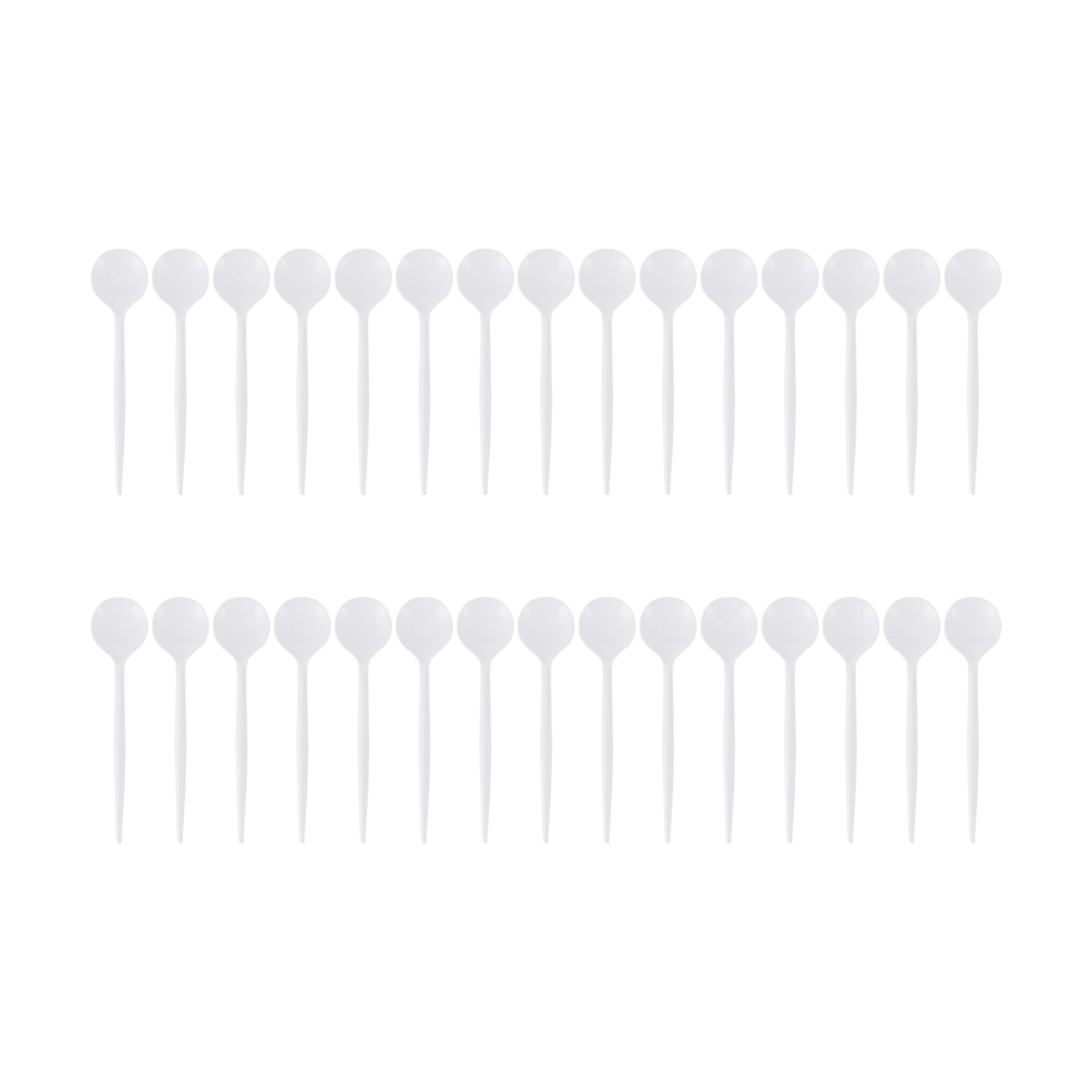 4 30 Piece White Reusable Spoons, 4 of 5