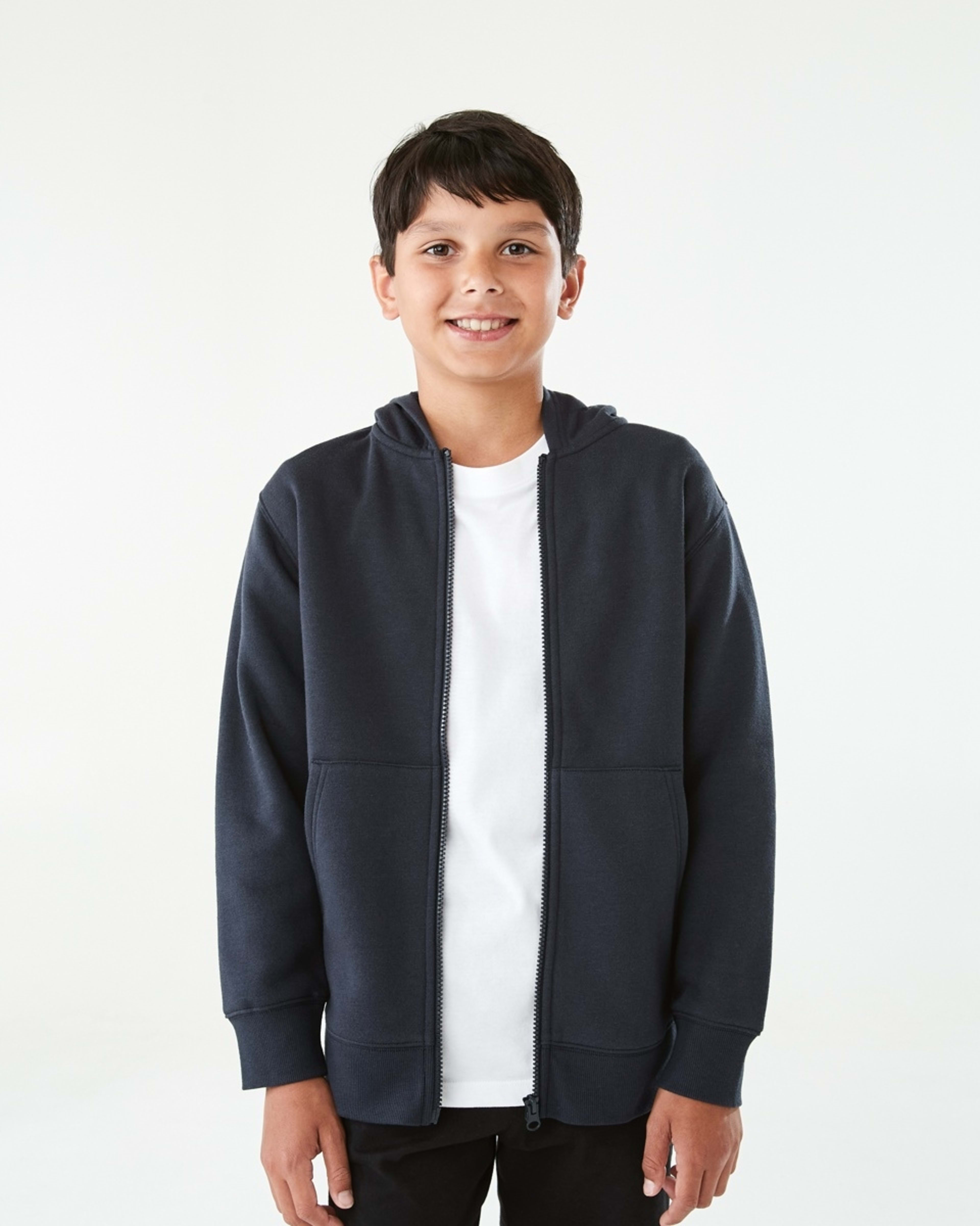 1 Zip Through Hoodie Nvy Sphire, 1 of 10