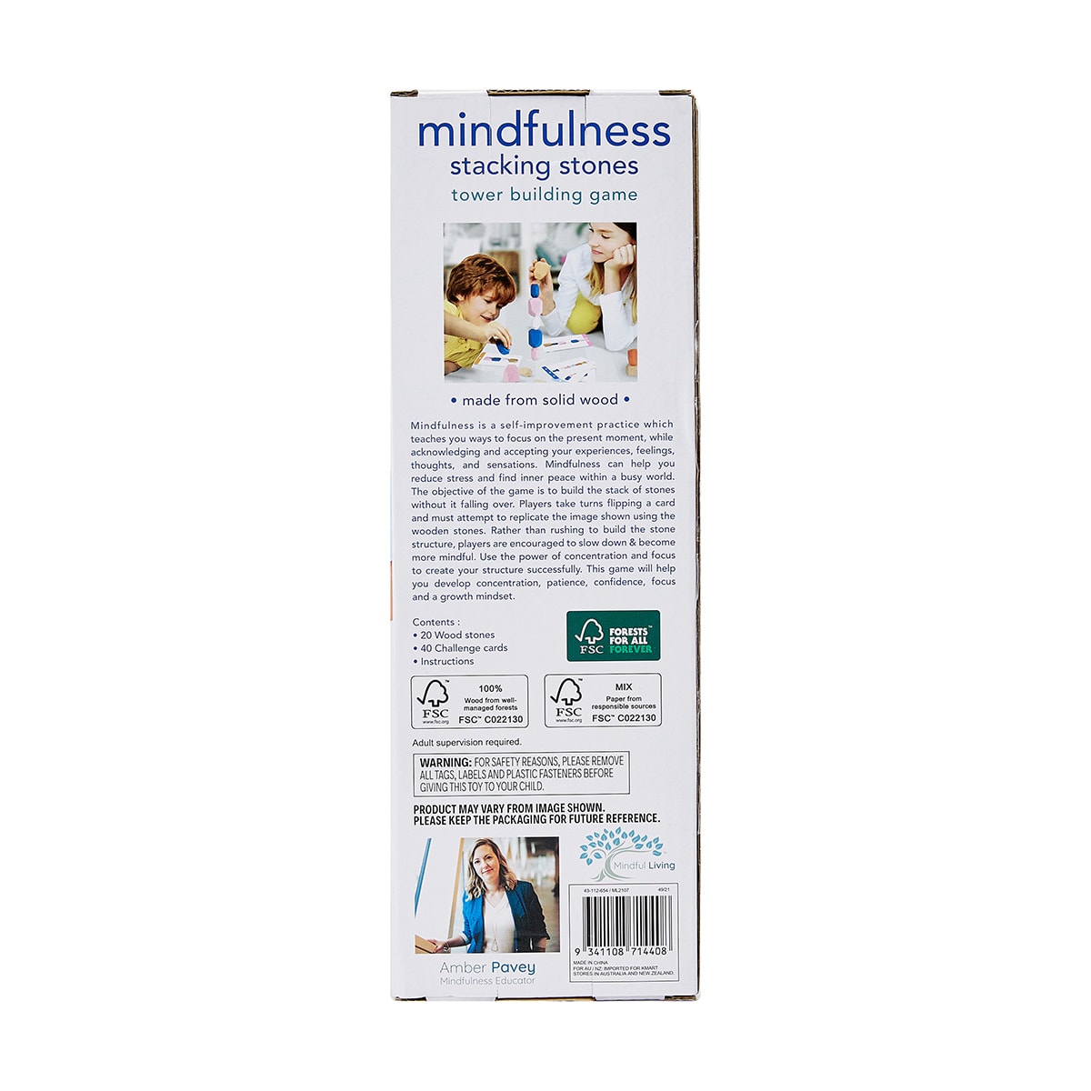 Mindfulness Stacking Stones Tower Building Game Kmart