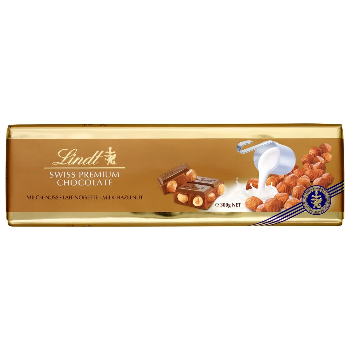 Lindt Gold Hazelnut Chocolate Block 300g - Kmart