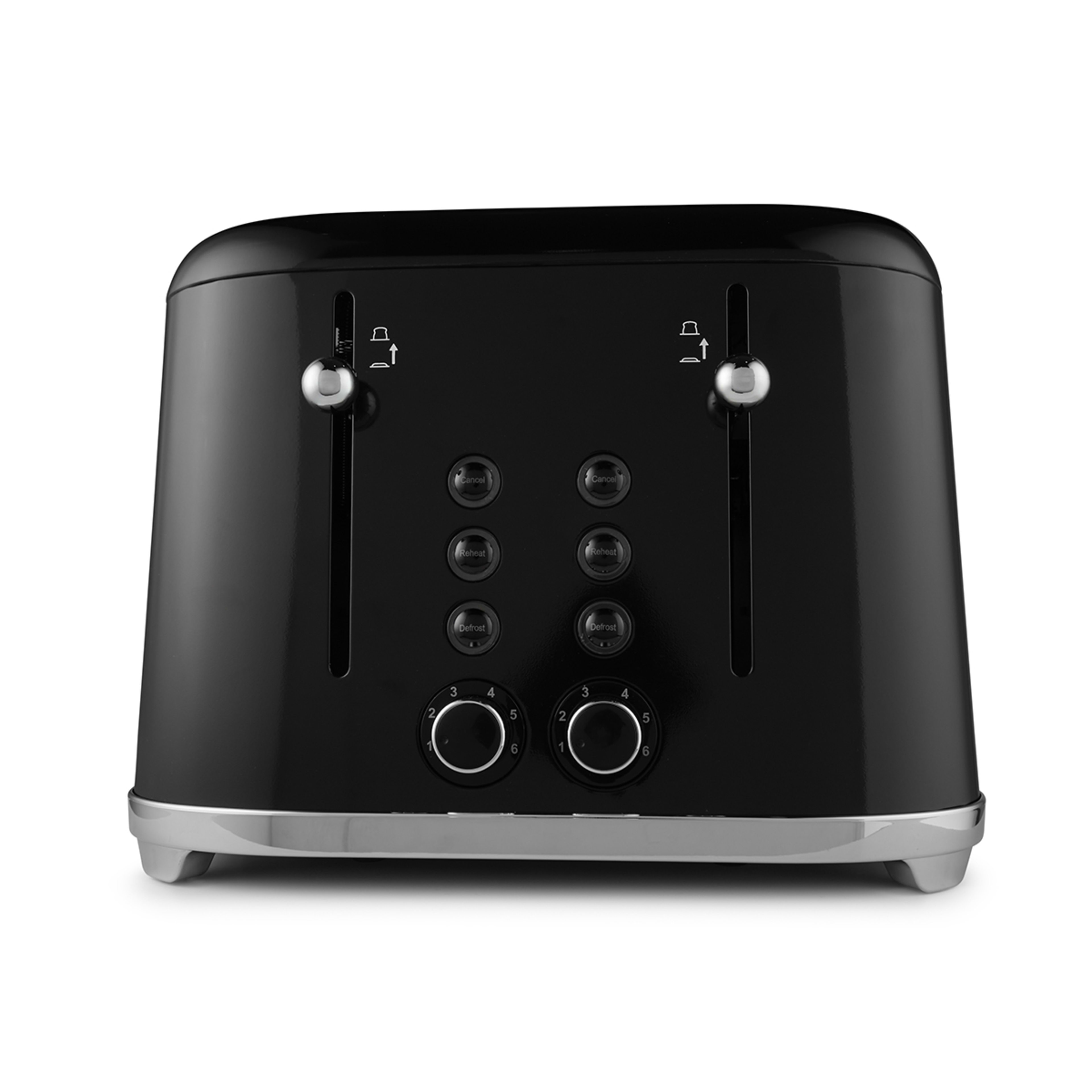 3 4 Slice Stainless Steel Toaster - Black, 3 of 8