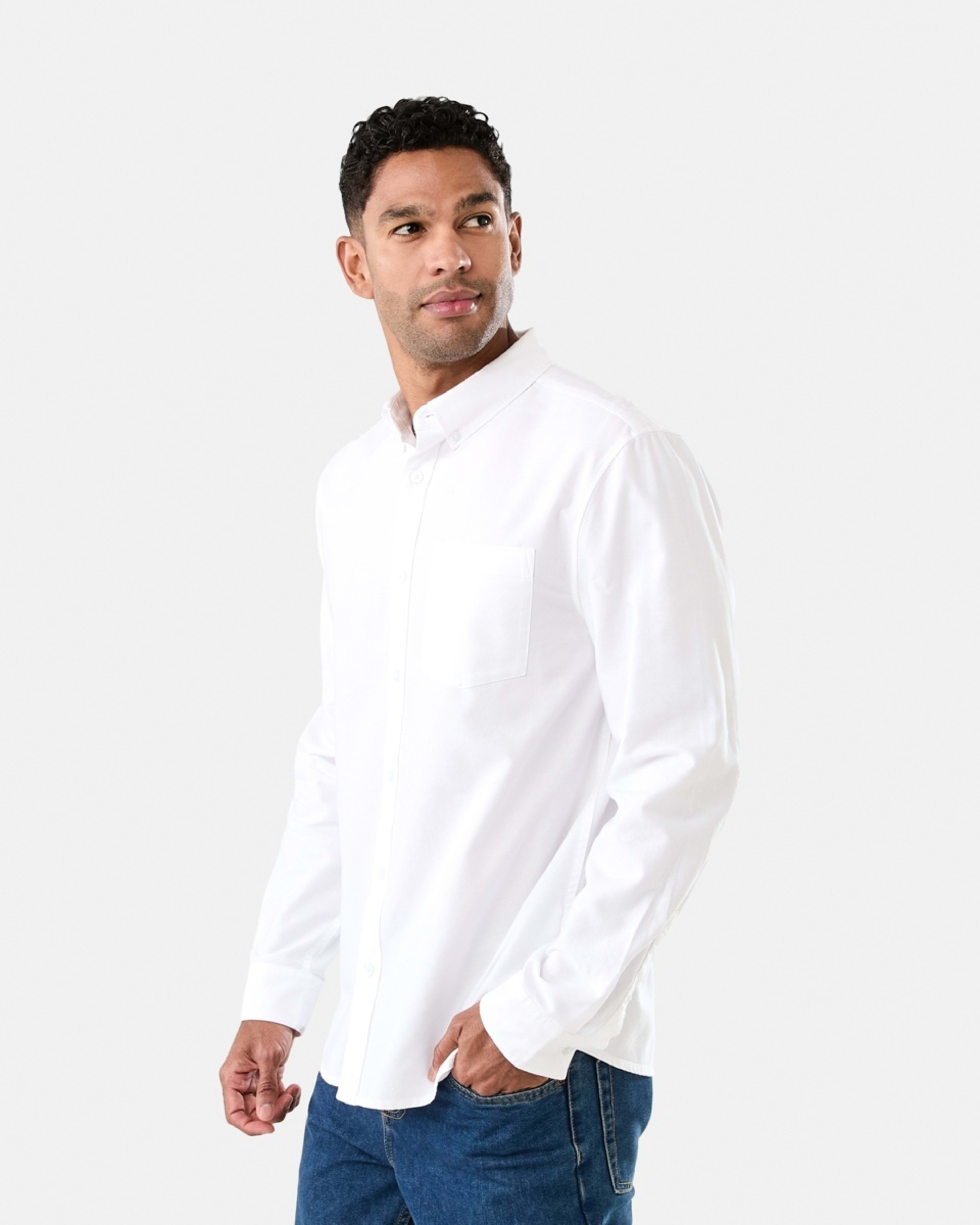 2 Long Sleeve Oxford Shirt WHITE, 2 of 7