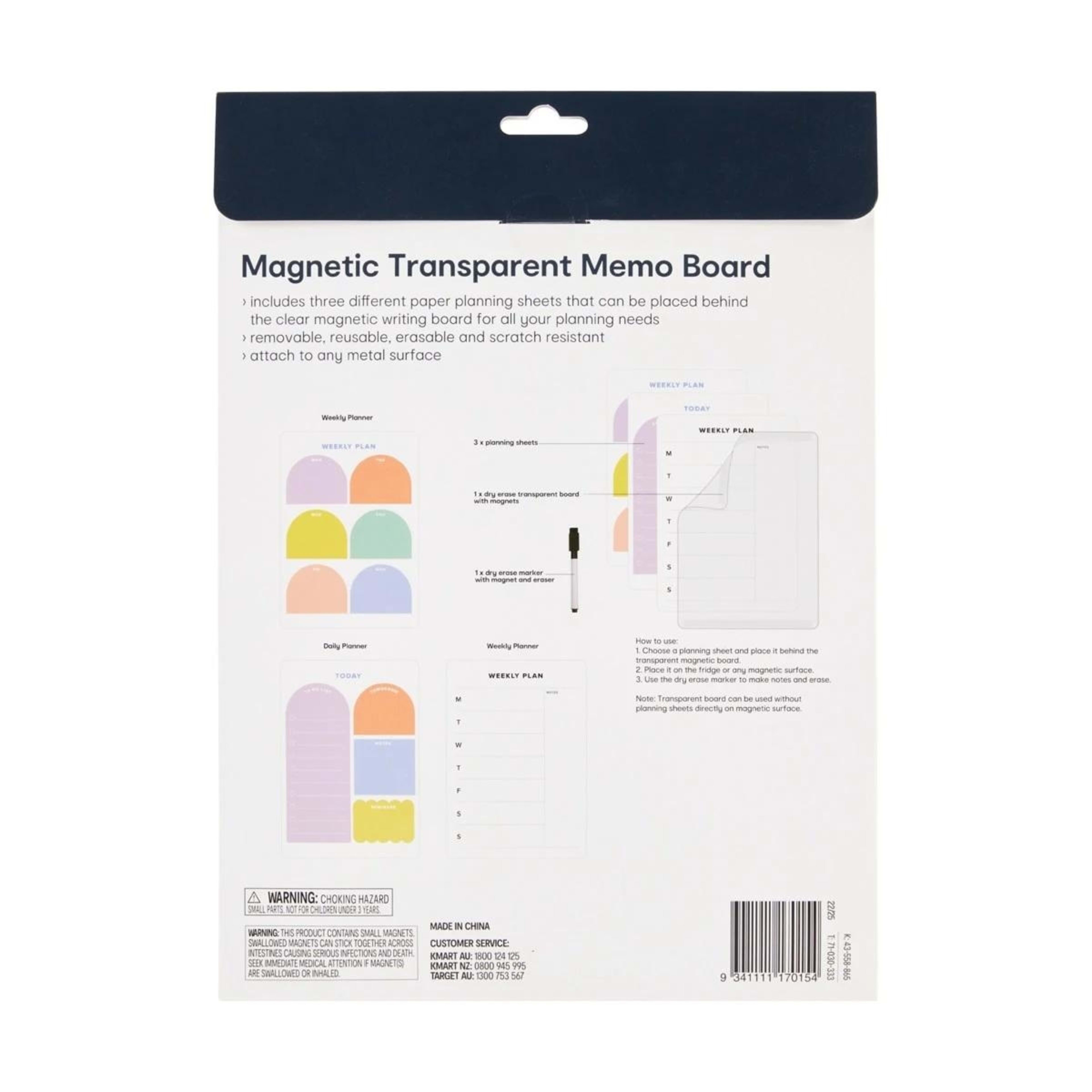 6 A4 Magnetic Transparent Memo Board, 6 of 6