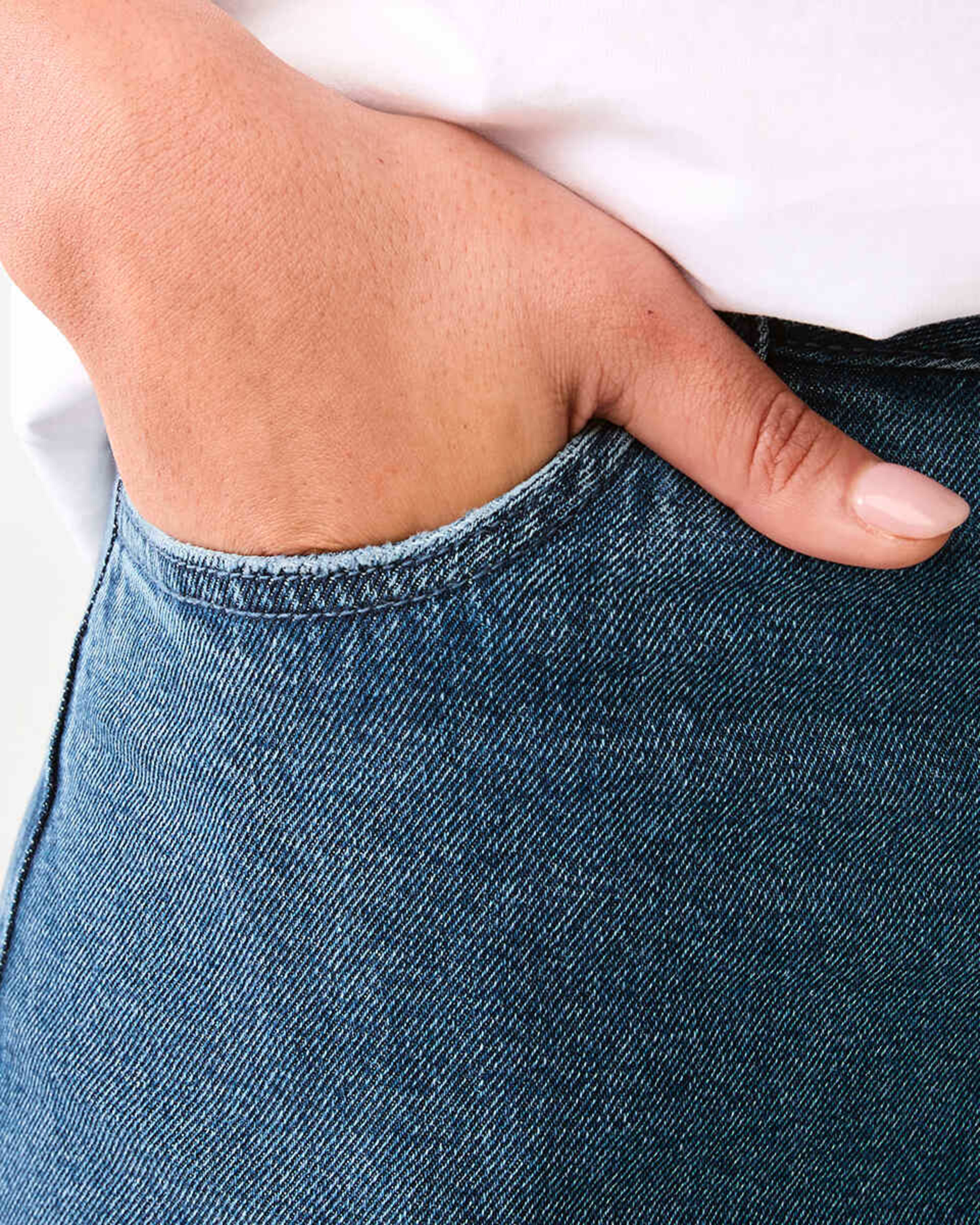 6 Full Length Relaxed Jeans Mid Wash, 6 of 6