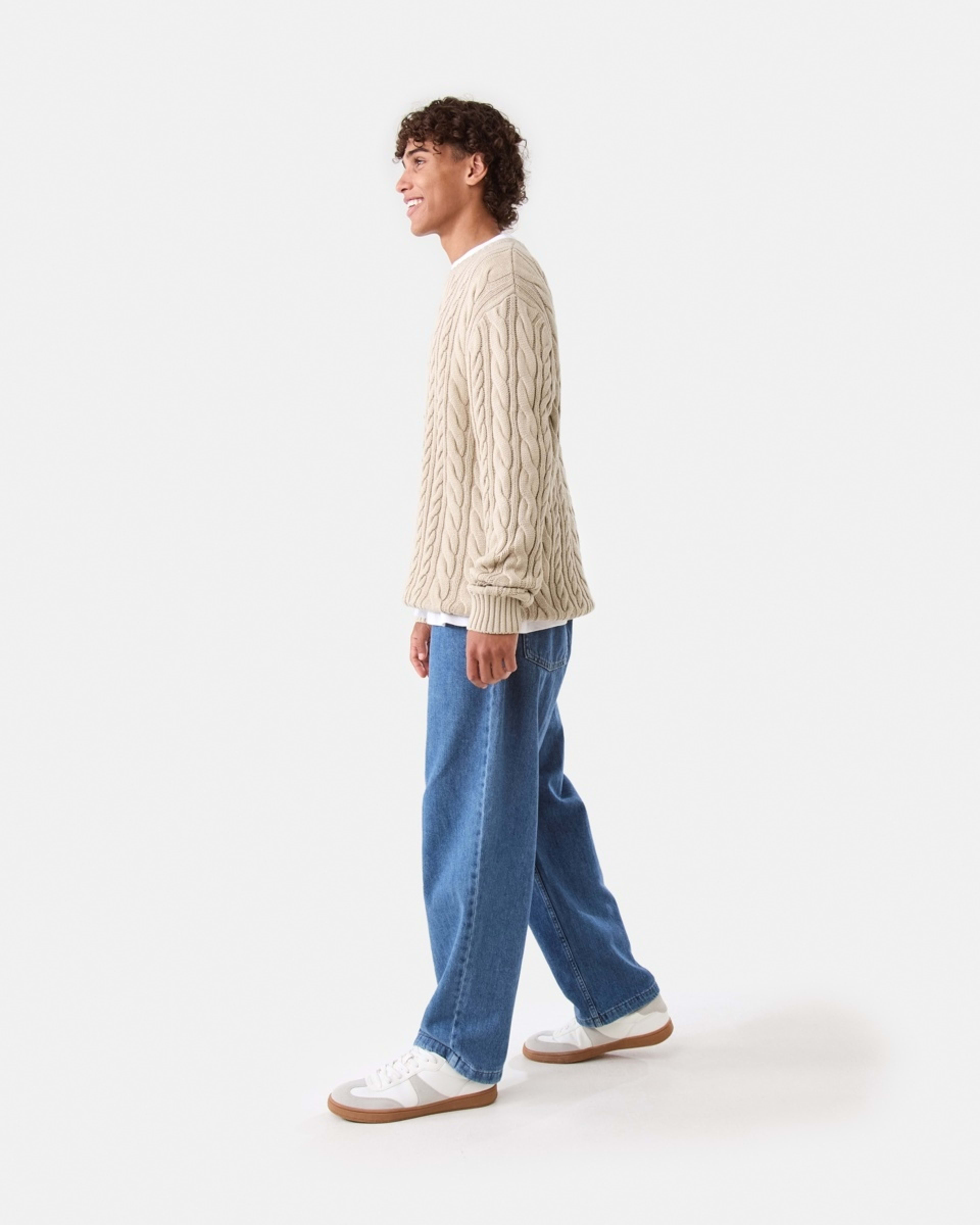 3 Cable Knit Jumper Bge String, 3 of 9