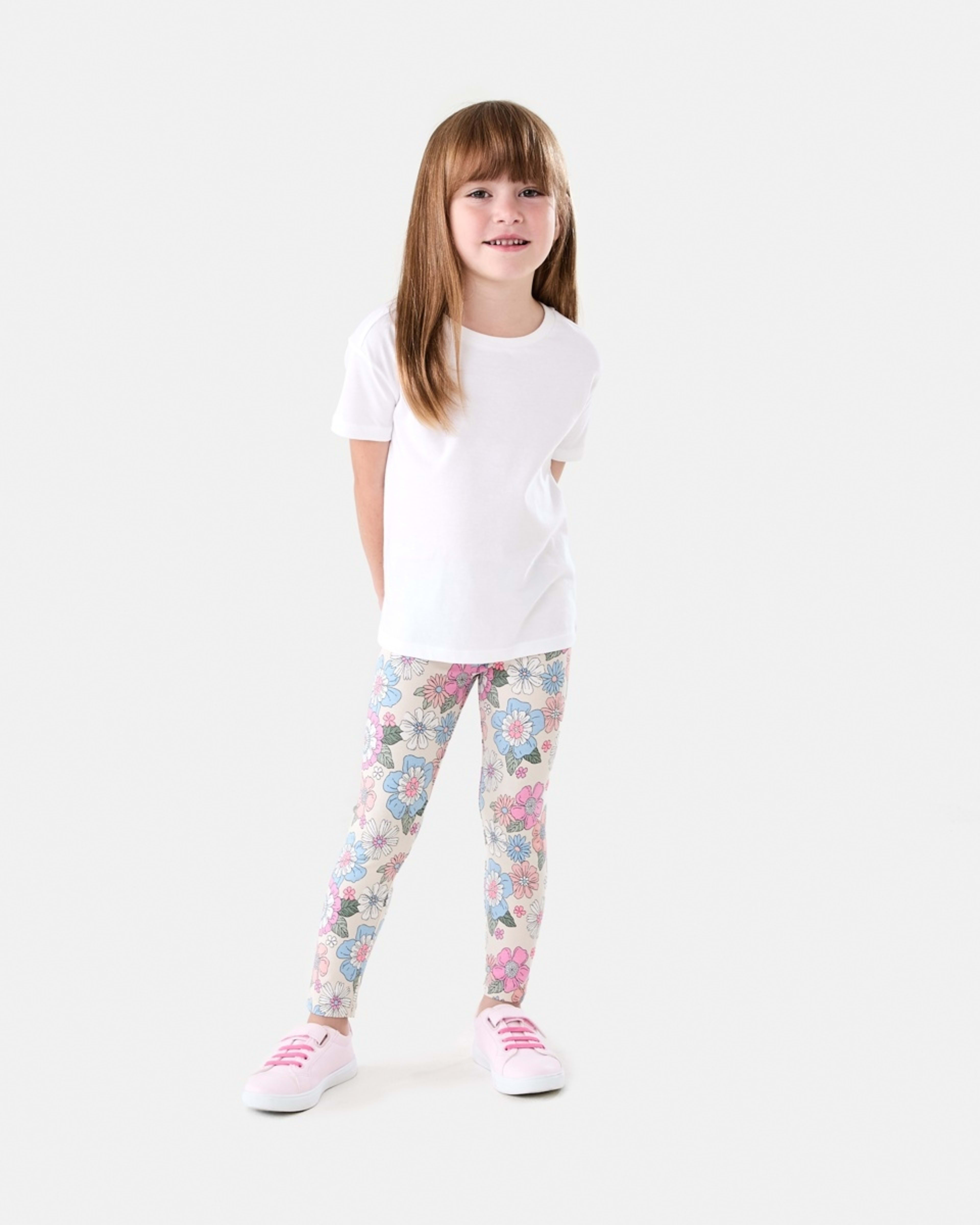 5 Printed Leggings RETRO BLOOMS CHALK, 5 of 6