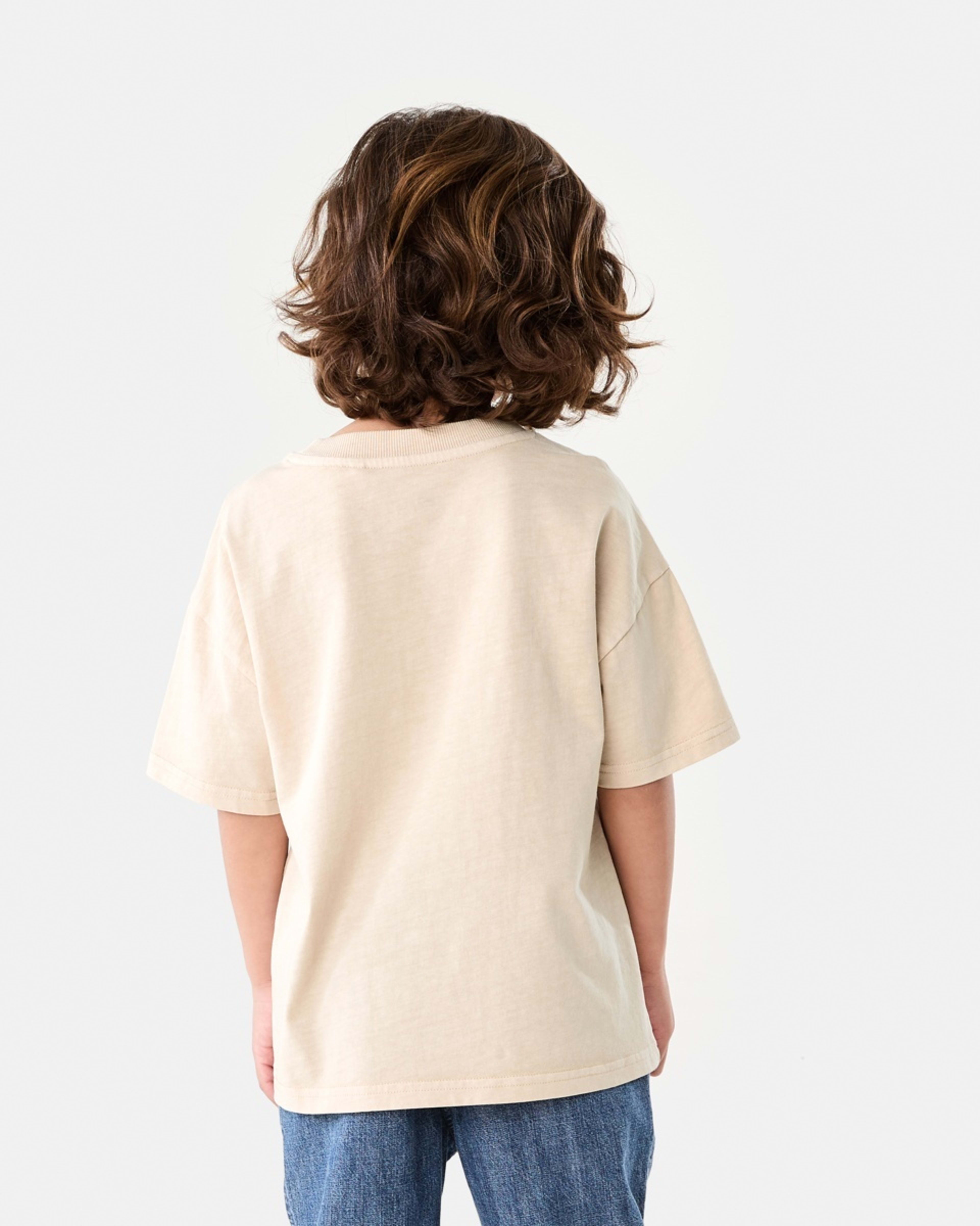 2 Oversized Washed T-shirt NATURAL ECRU, 2 of 9