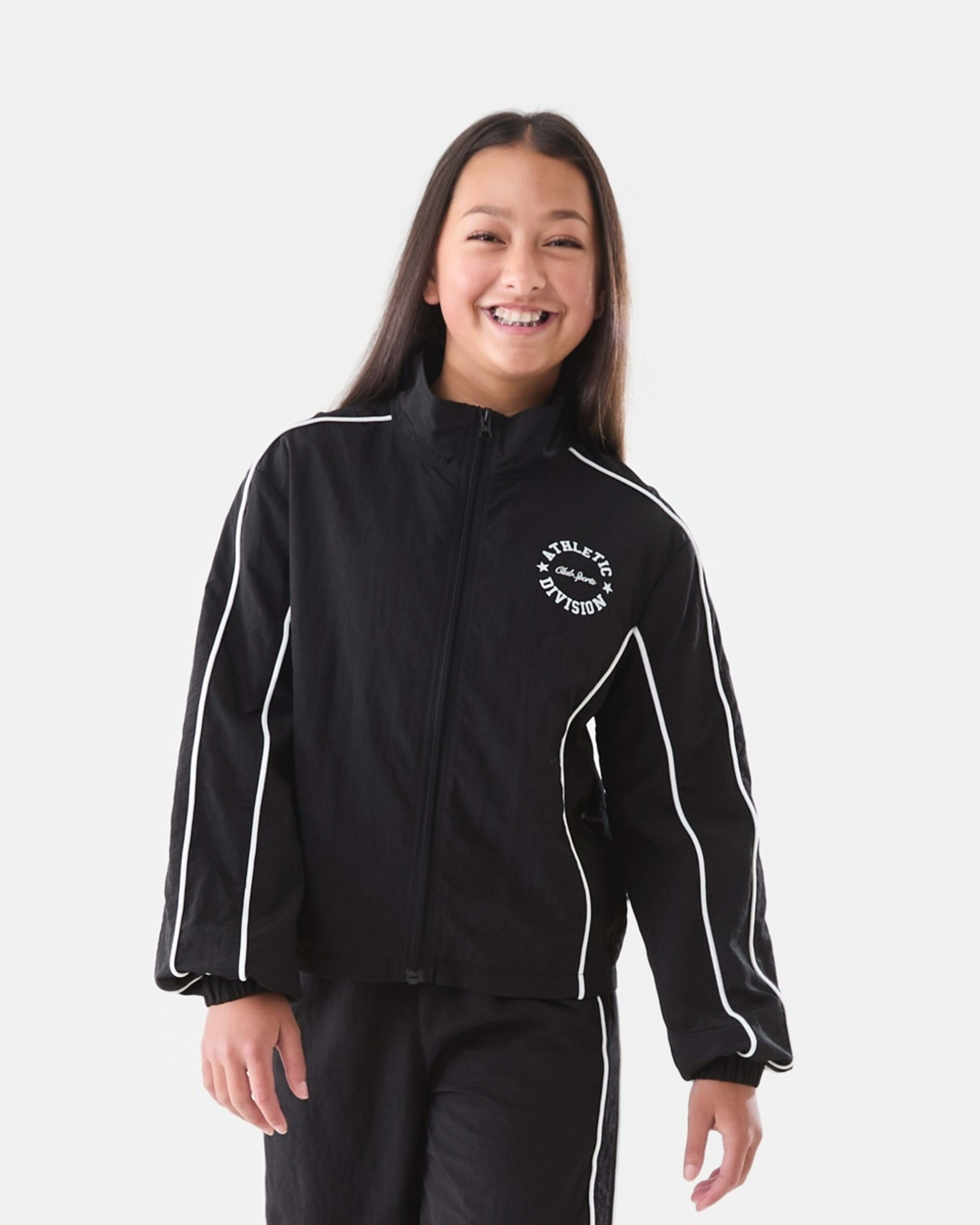 2 Active Kids Parachute Jacket Black, 2 of 7