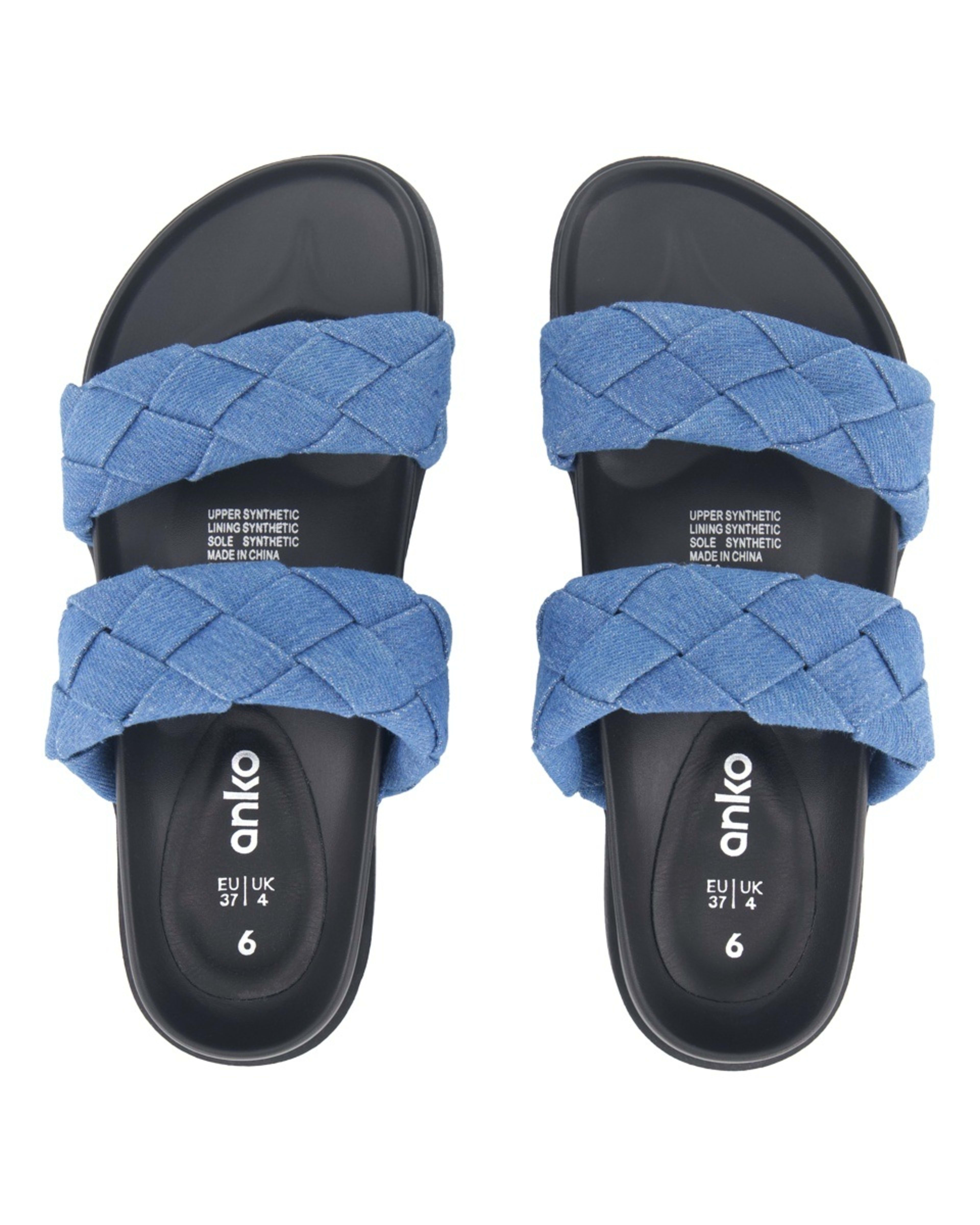 3 Braided Band Slides Denim, 3 of 4