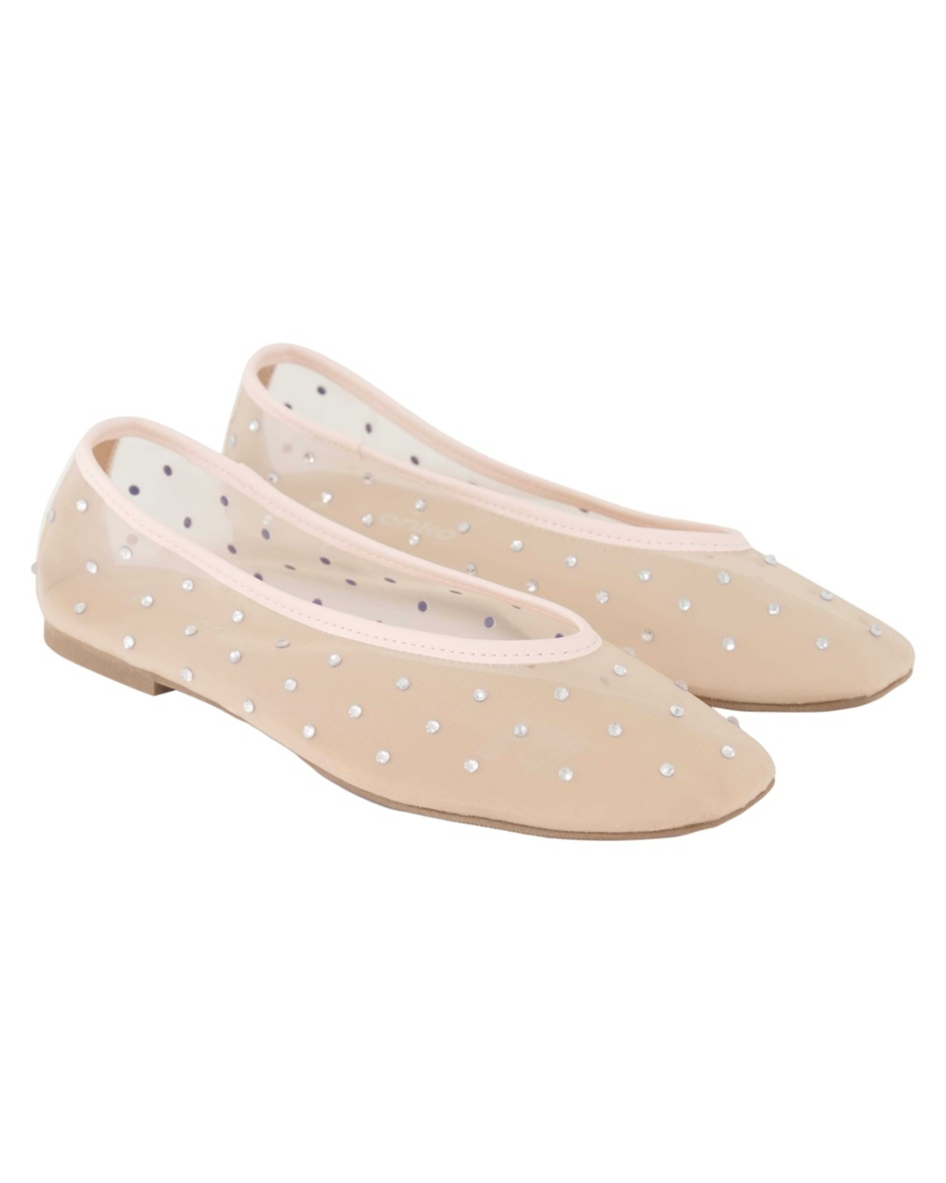 2 Diamante Ballet Flats Soft Pink, 2 of 5