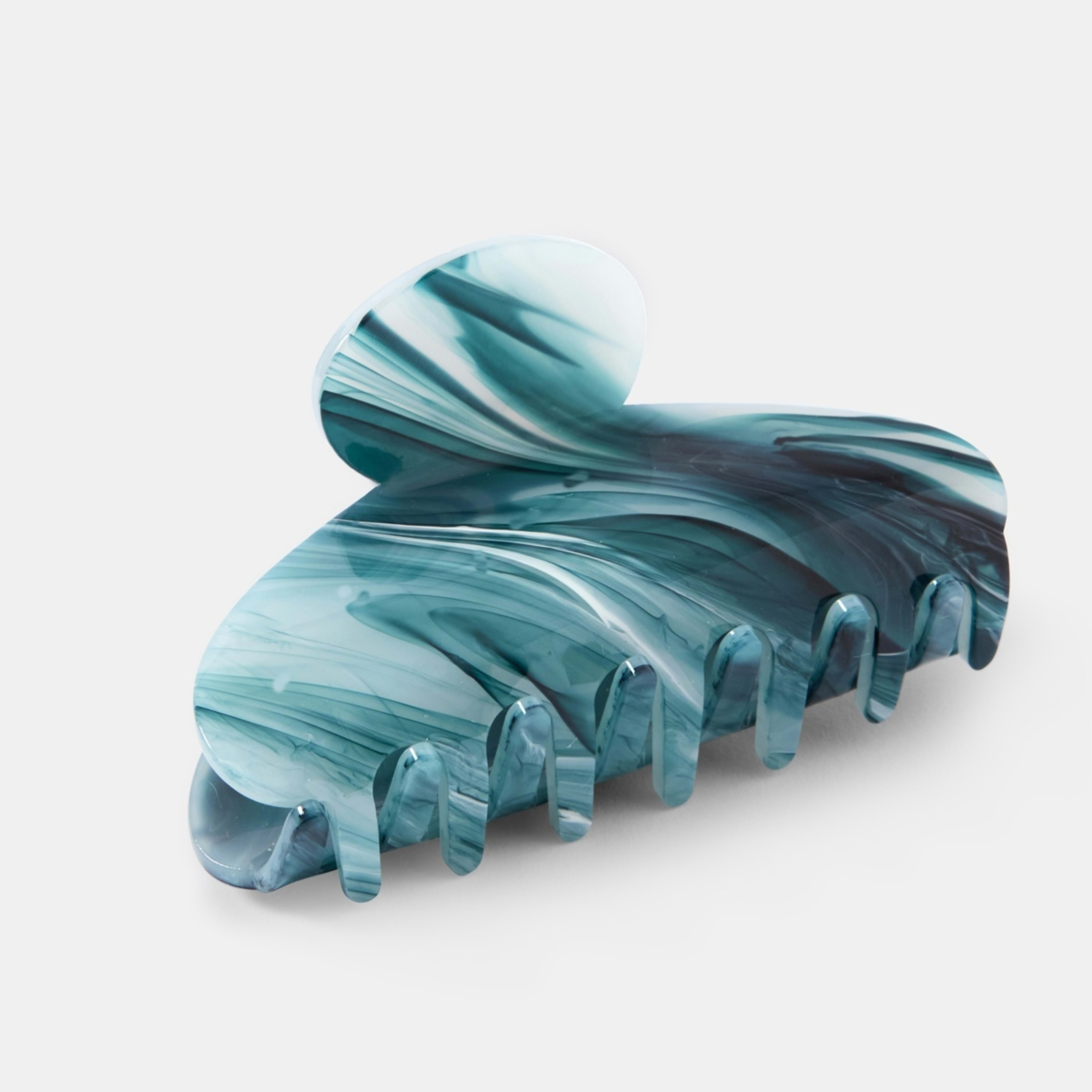 3 2 Pack Blue Contrast Claw Hair Clips, 3 of 7
