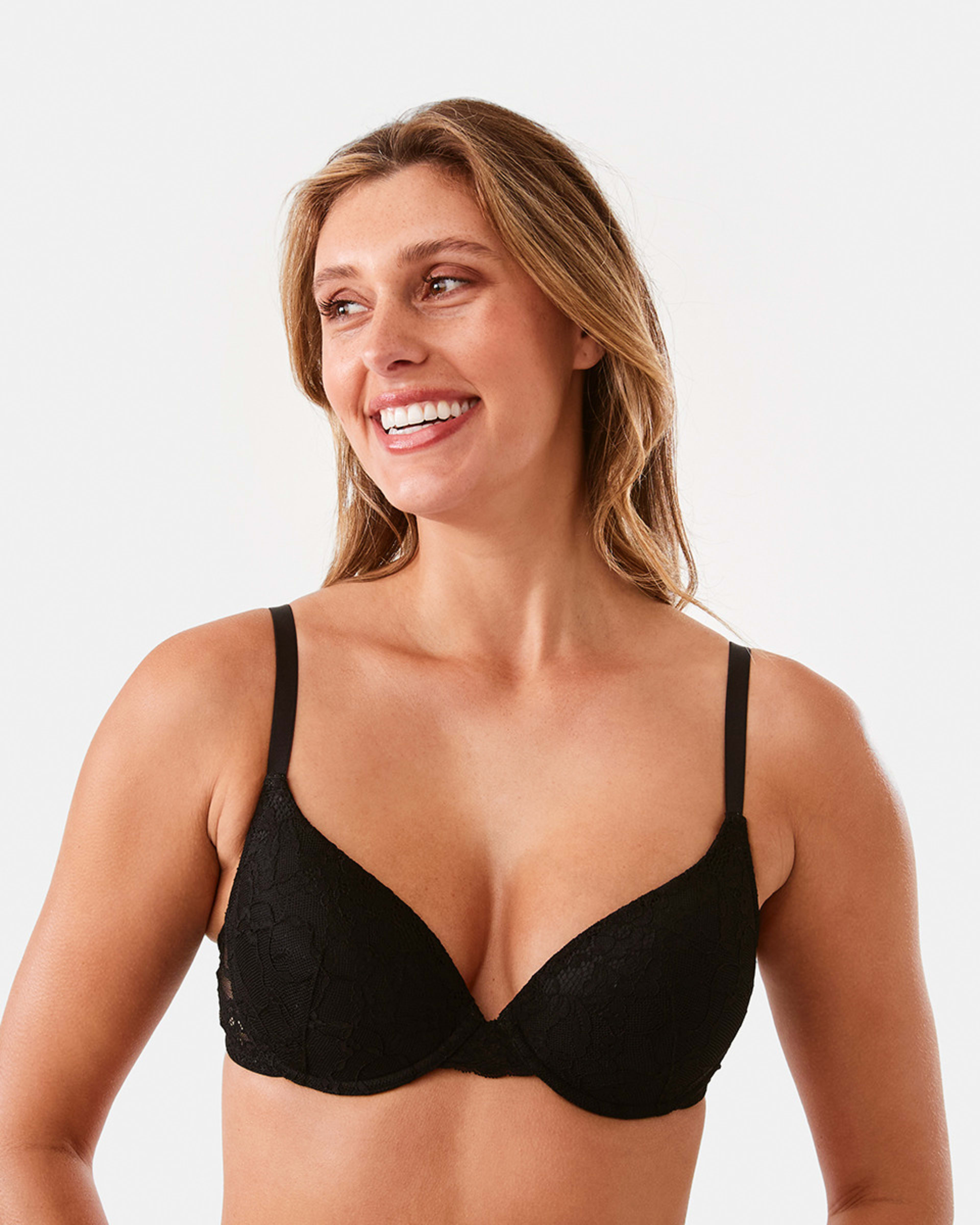 1 Lace T-shirt Bra Black
