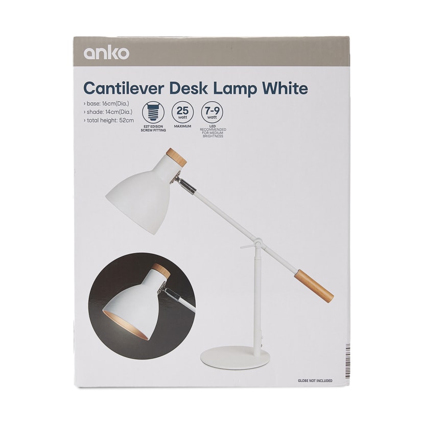 Cantilever Desk Lamp White Kmart