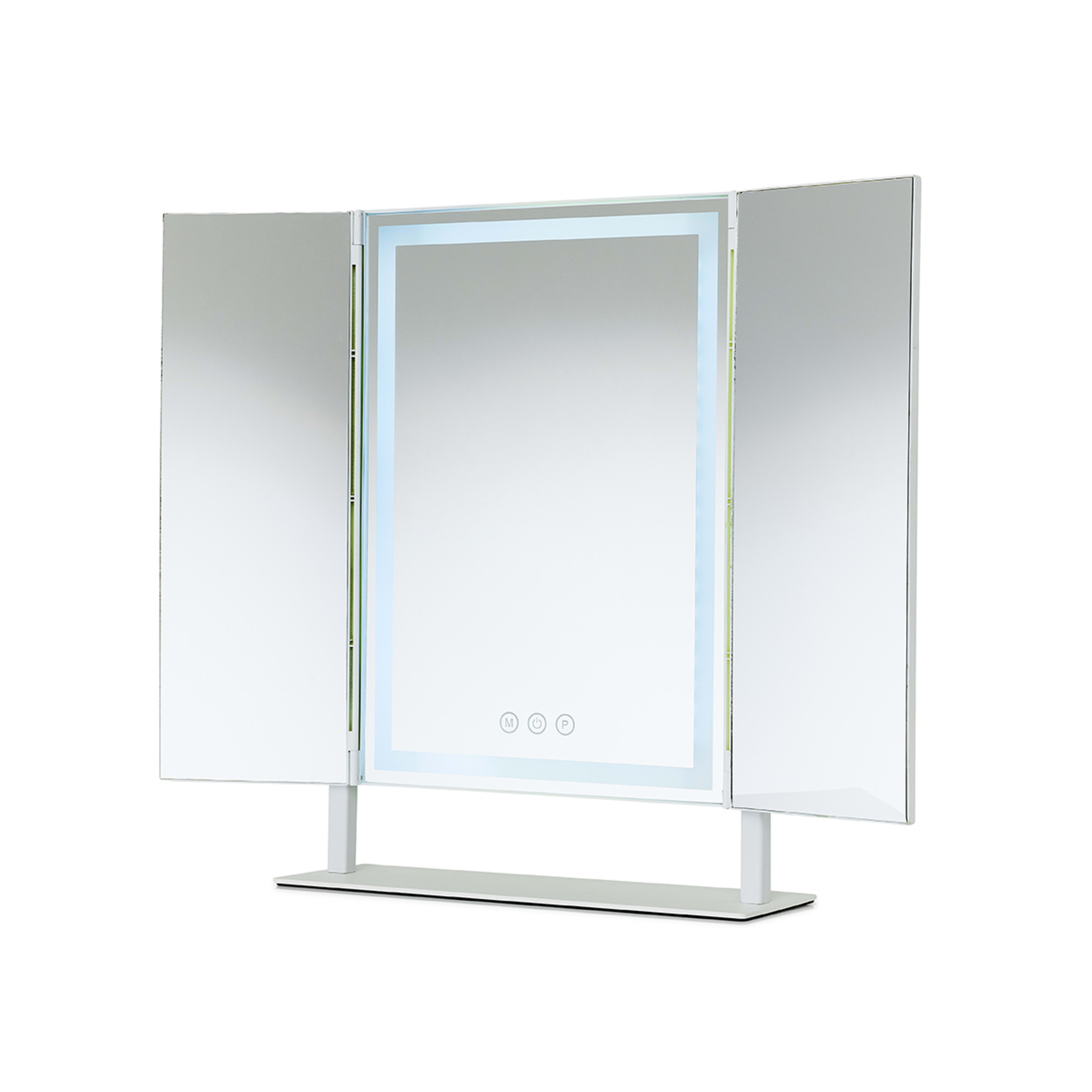 3 Trifold Large LED Mirror, 3 of 9