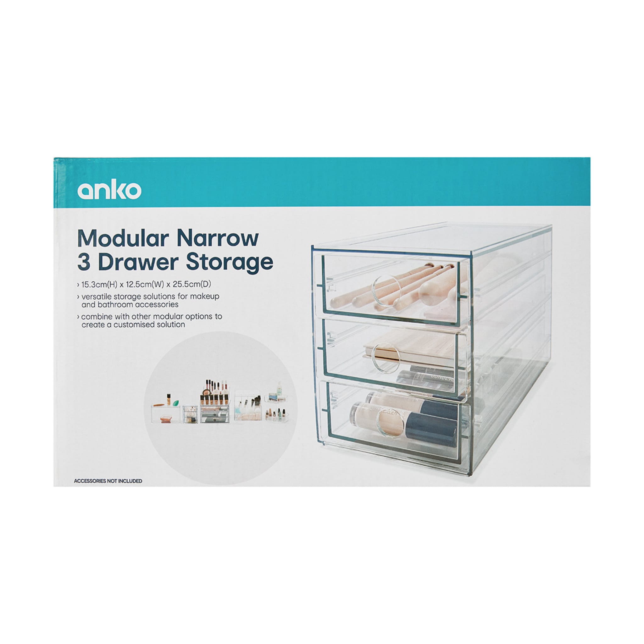 Modular Narrow 3 Drawer Storage Kmart