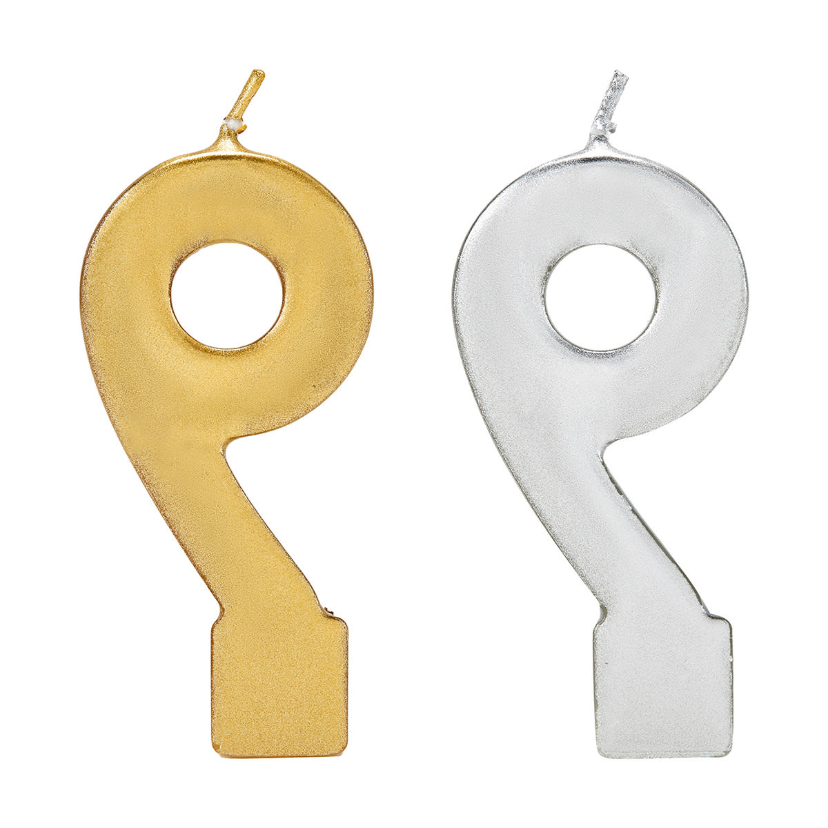 Metallic Candle Number 9 Assorted Kmart