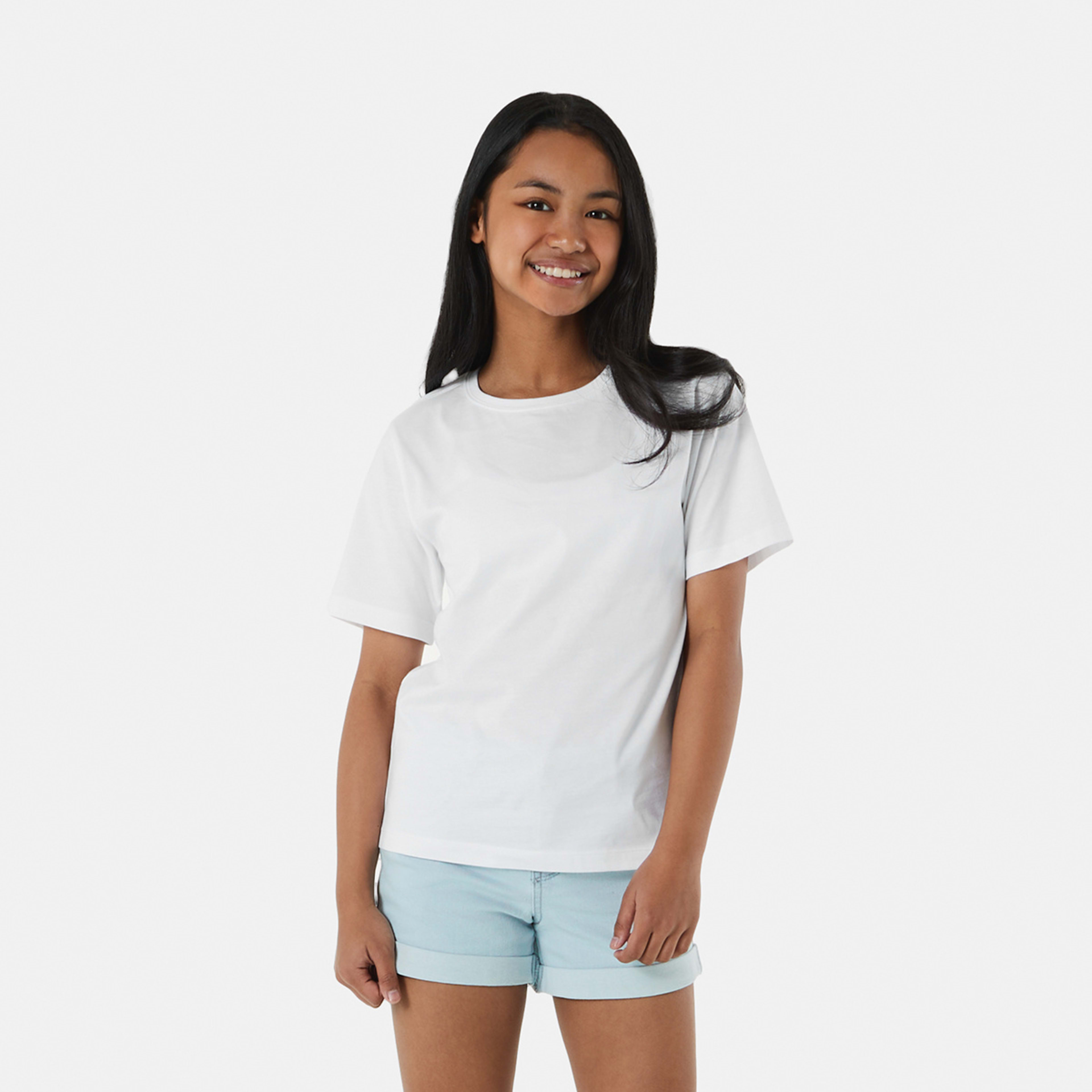 1 Short Sleeve Plain T-shirt White, 1 of 8