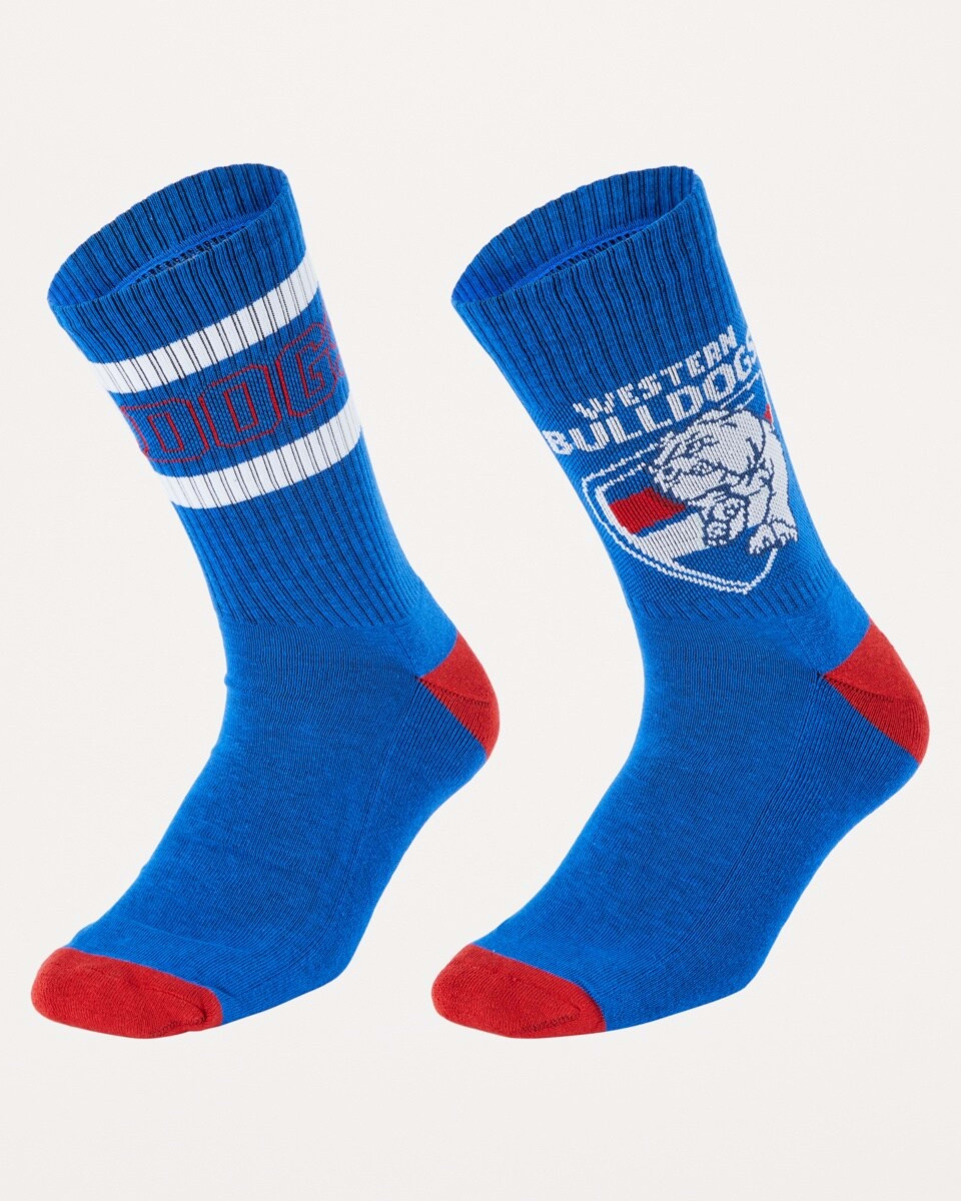 1 2 Pack Official AFL Adult Socks Bulldogs, 1 of 3