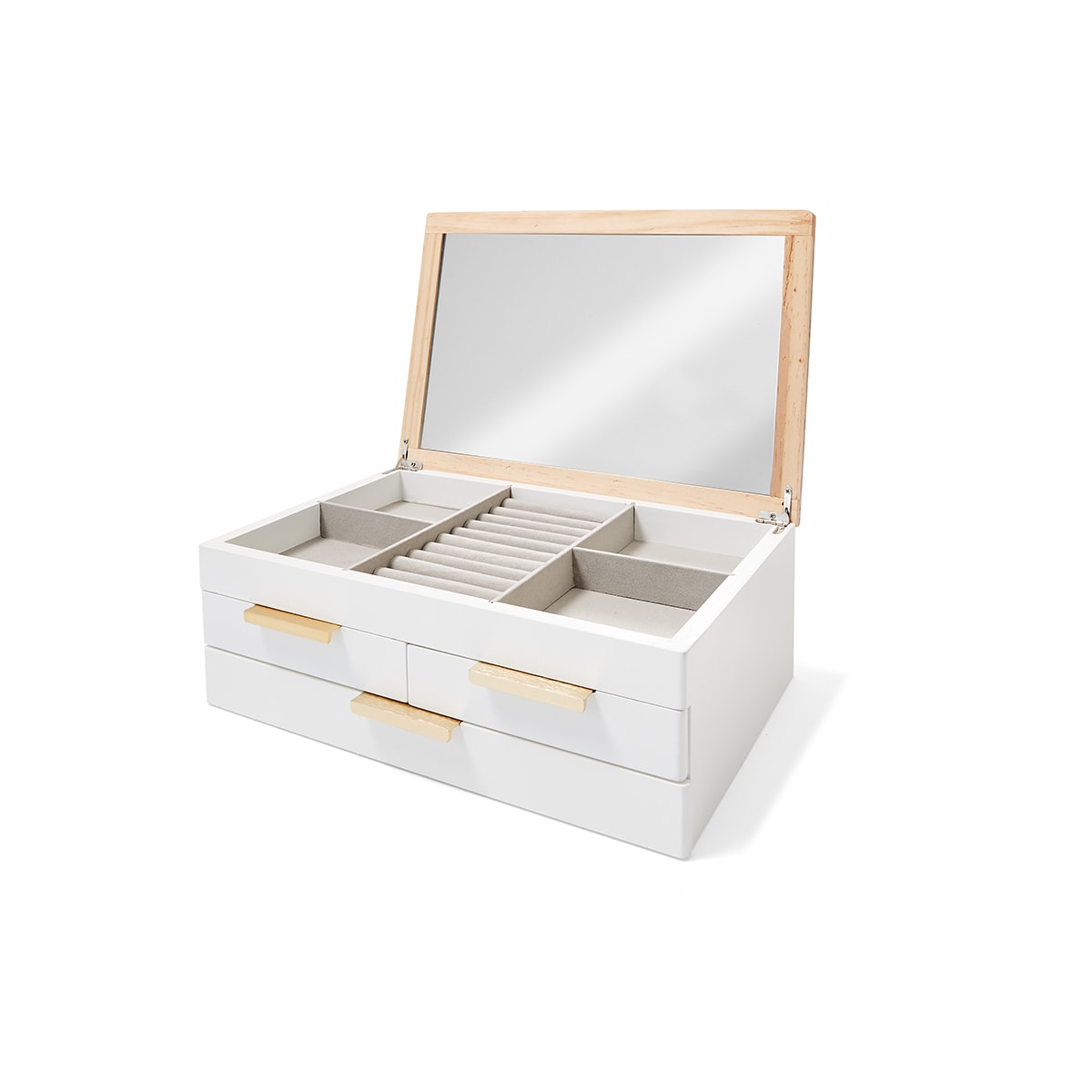 3 Tier Oak Look Jewellery Box Kmart
