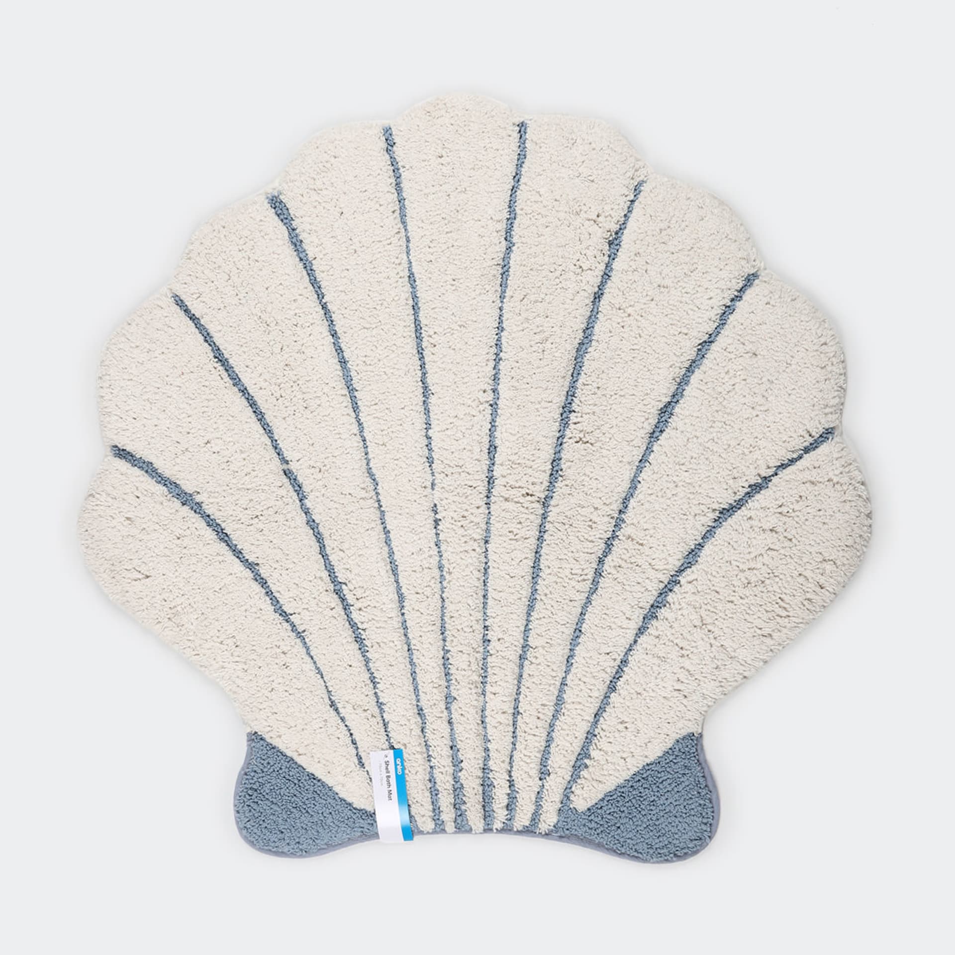 Shell Bath Mat Blue and White Kmart