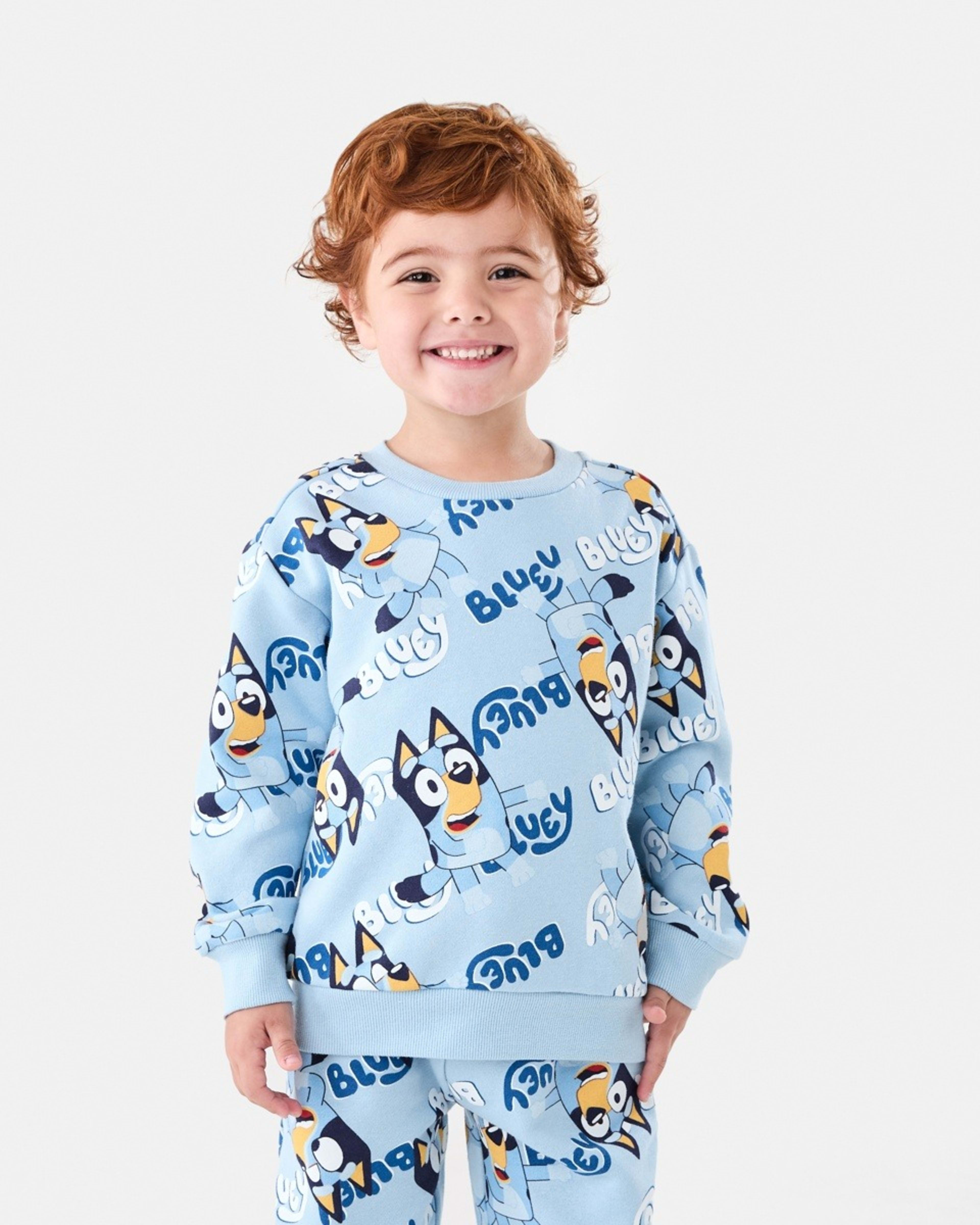 1 Bluey License Print Crew Neck Sweatshirt Bluey