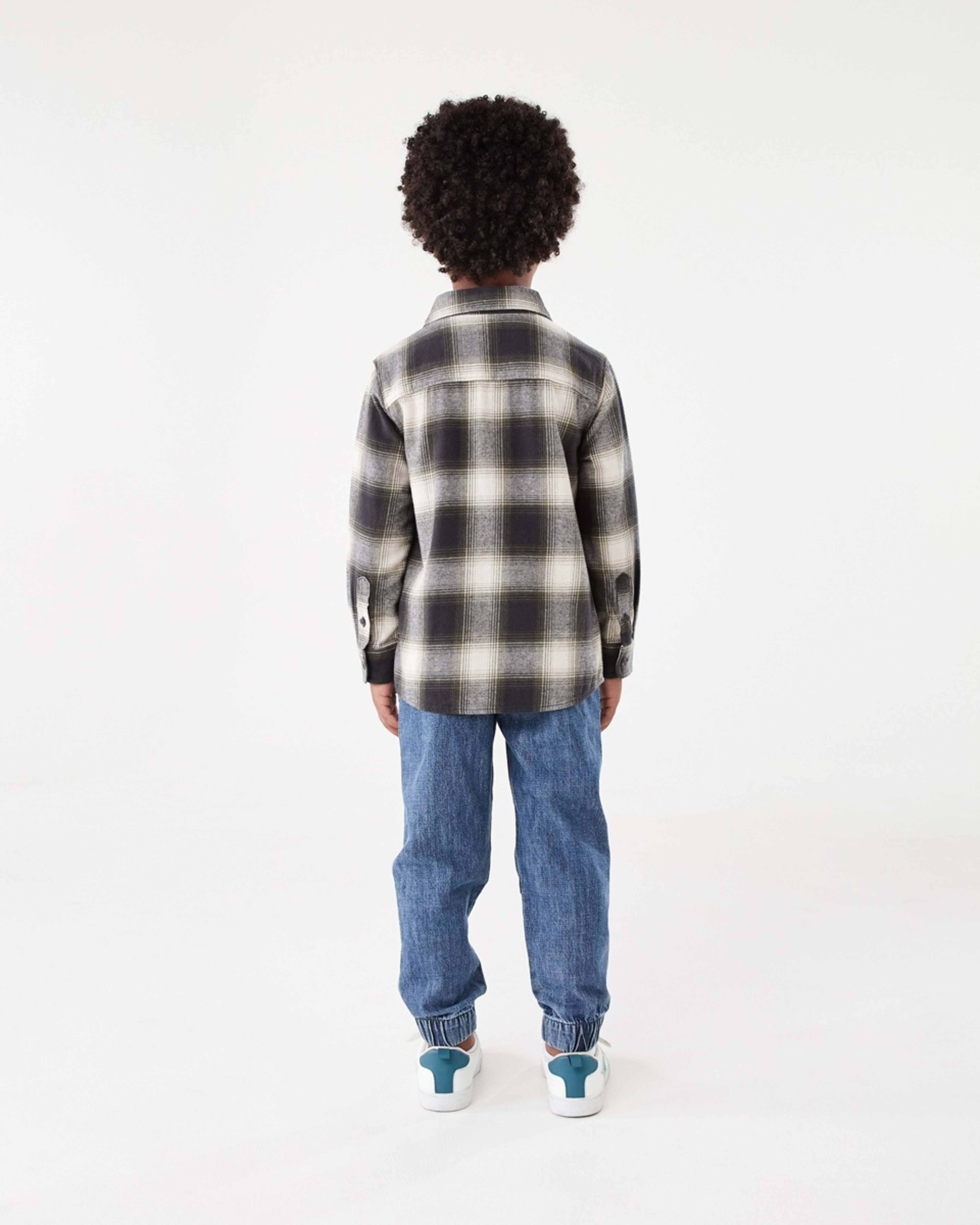 7 Yarn Dyed Flannel Shirt Grn Check, 7 of 9