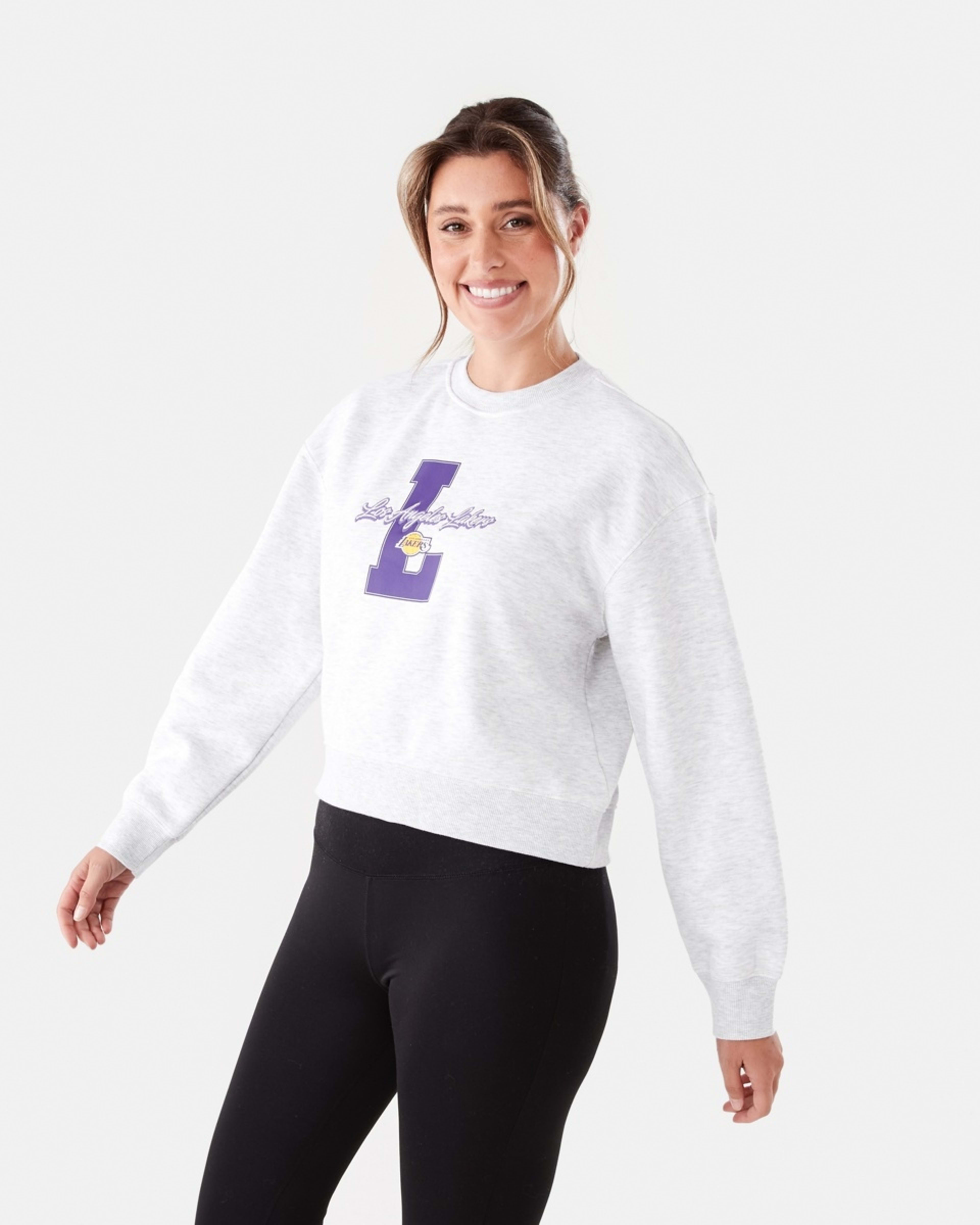 2 Official NBA Adult Lounge Crew Neck Pullover Lkrs 7c3y, 2 of 5