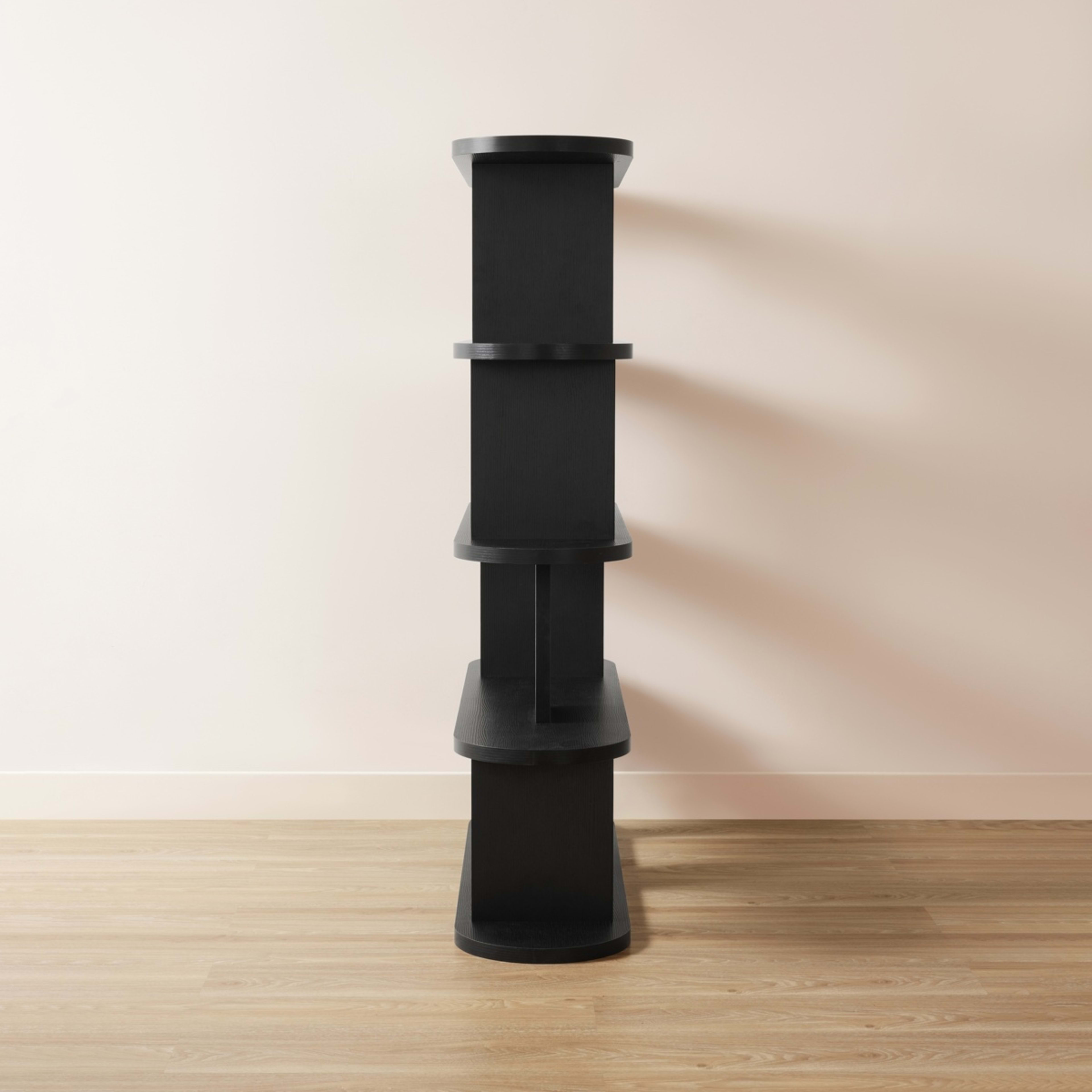 5 5 Tier Lozenge Bookshelf - Black, 5 of 6
