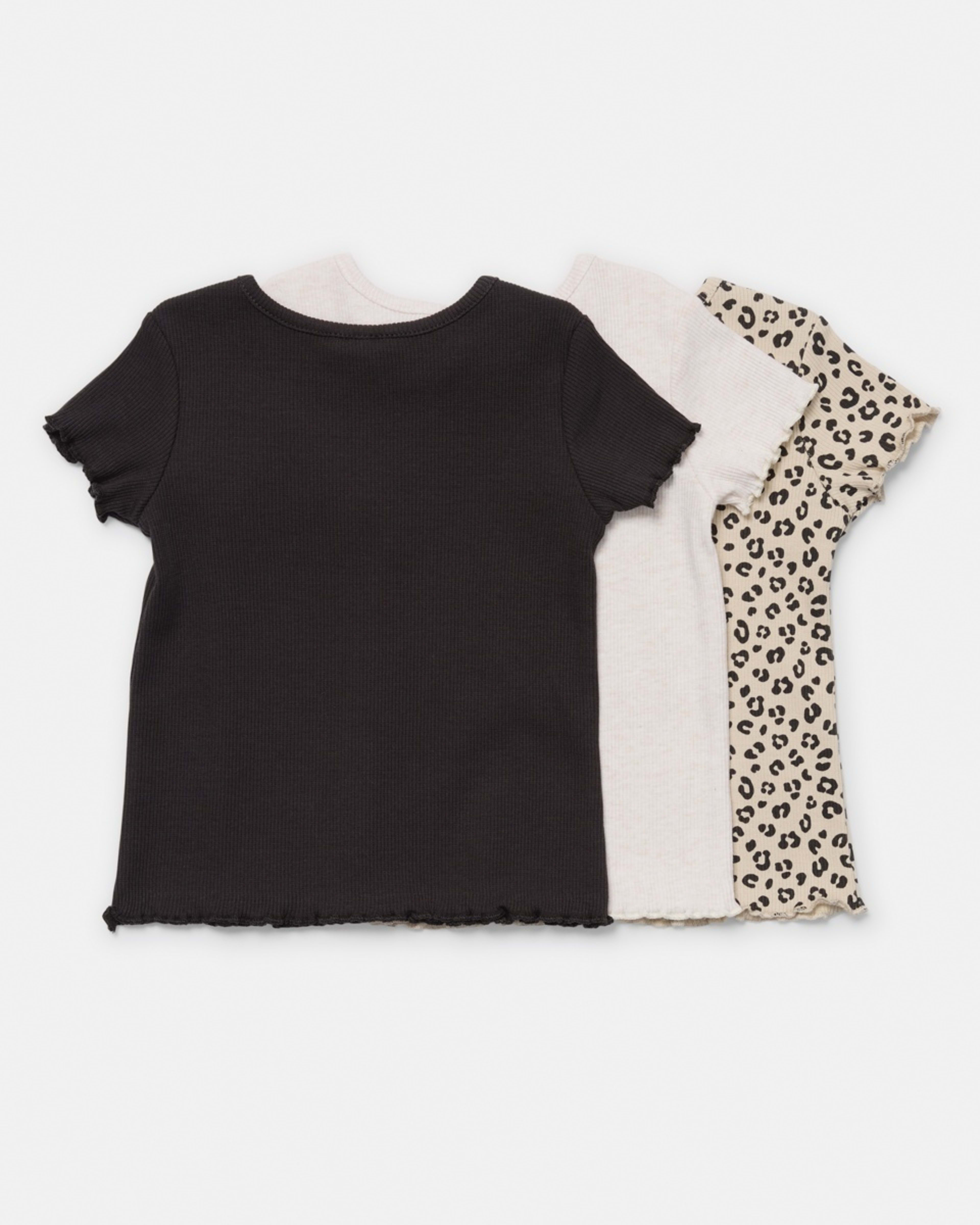 2 3 Pack T-shirts Brown Leopard, 2 of 8