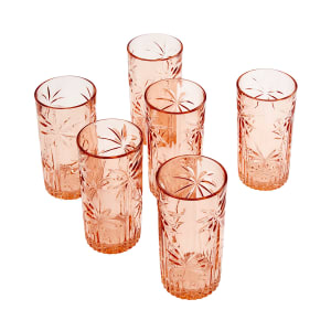 6 Pink Palm Hiball Glasses