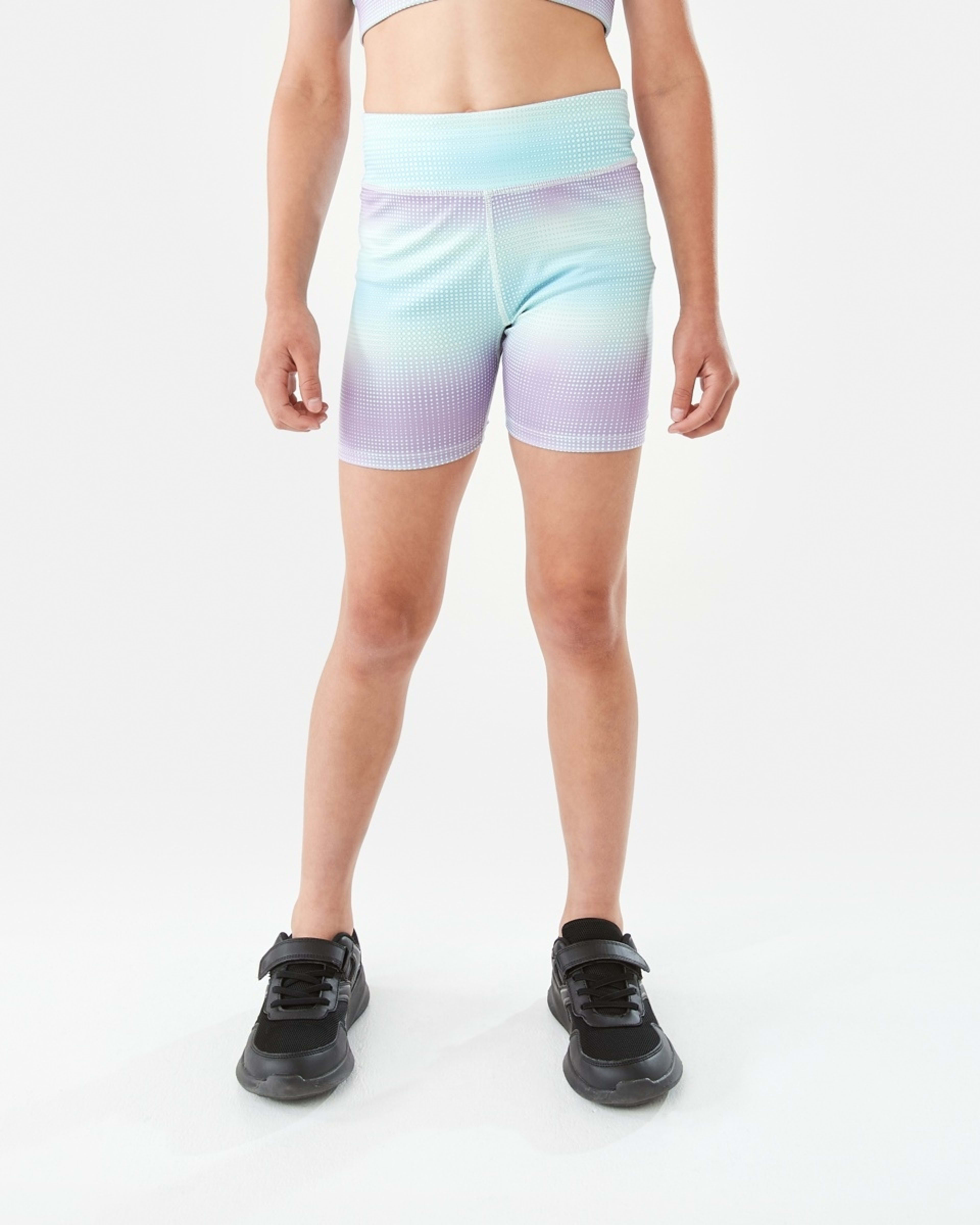 1 Active Kids Ombre Bike Shorts Dotted Illusion Ombre