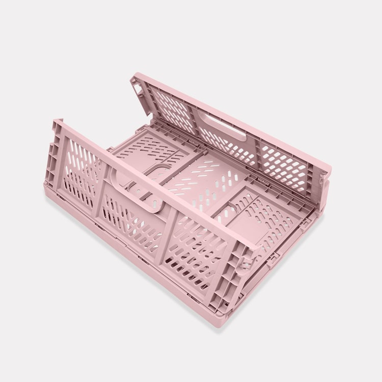 Collapsible Crate Pink Kmart