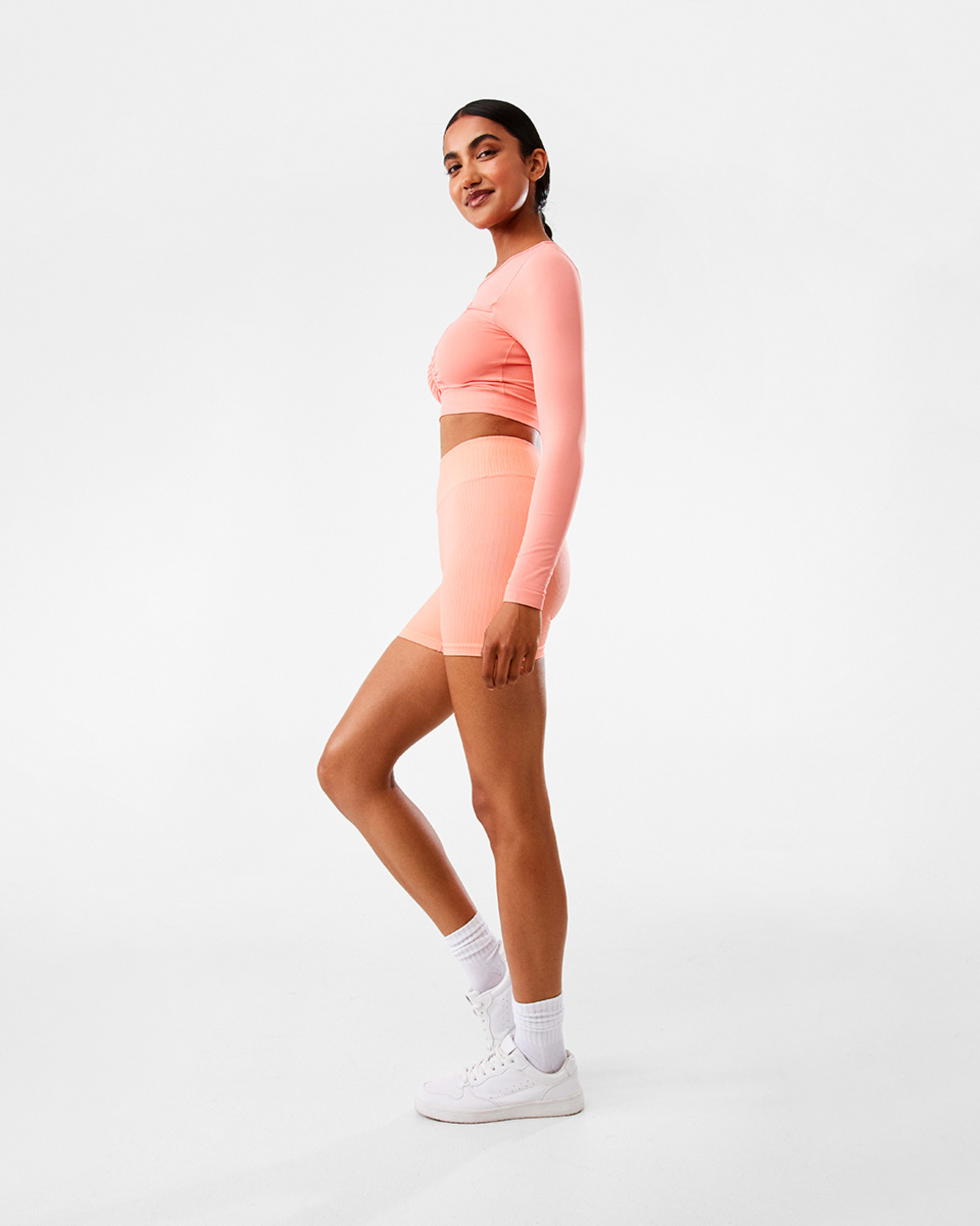 5 Active Womens Seamfree Rib Bike Shorts Spring Pink, 5 of 9