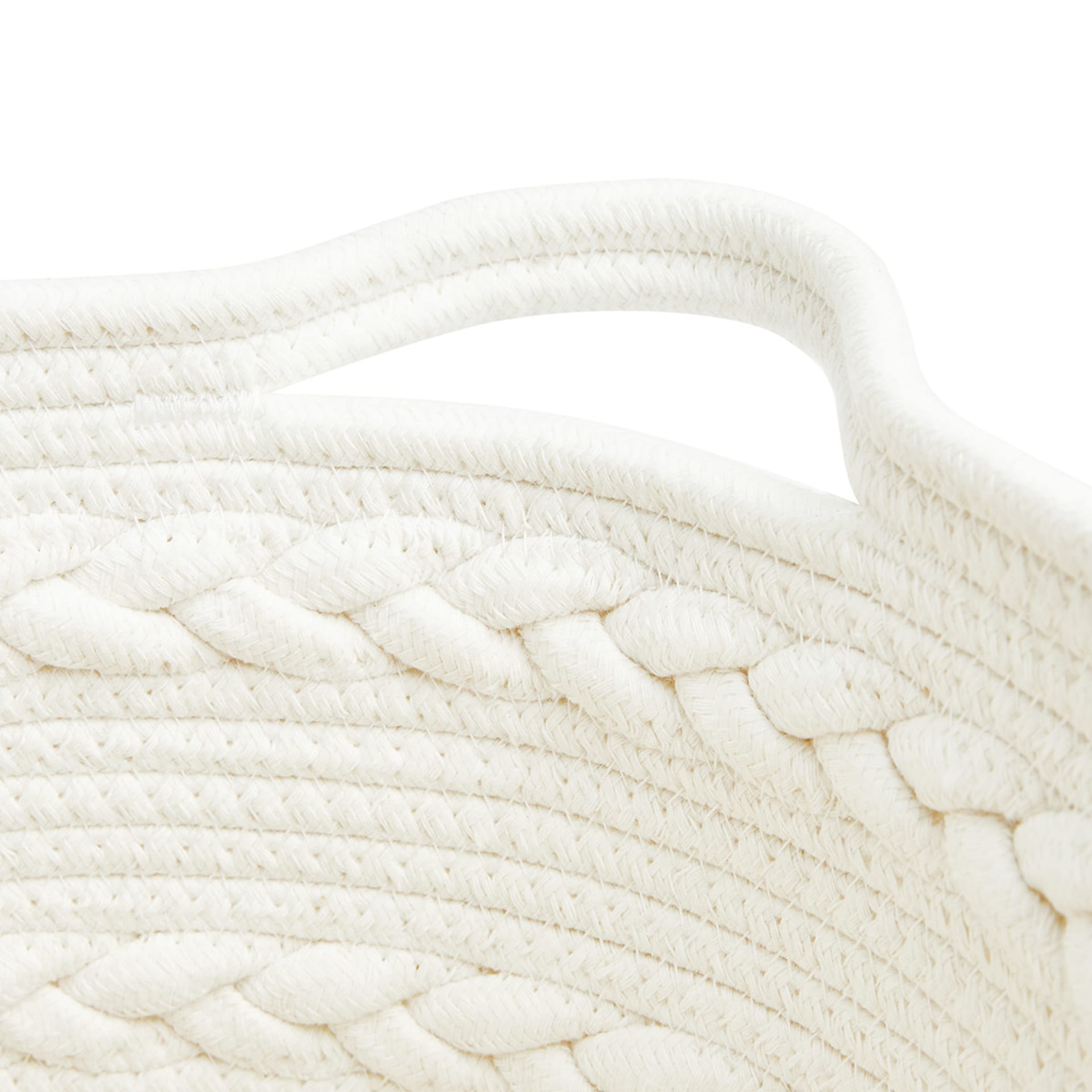 Round Braid Rope Basket White Kmart