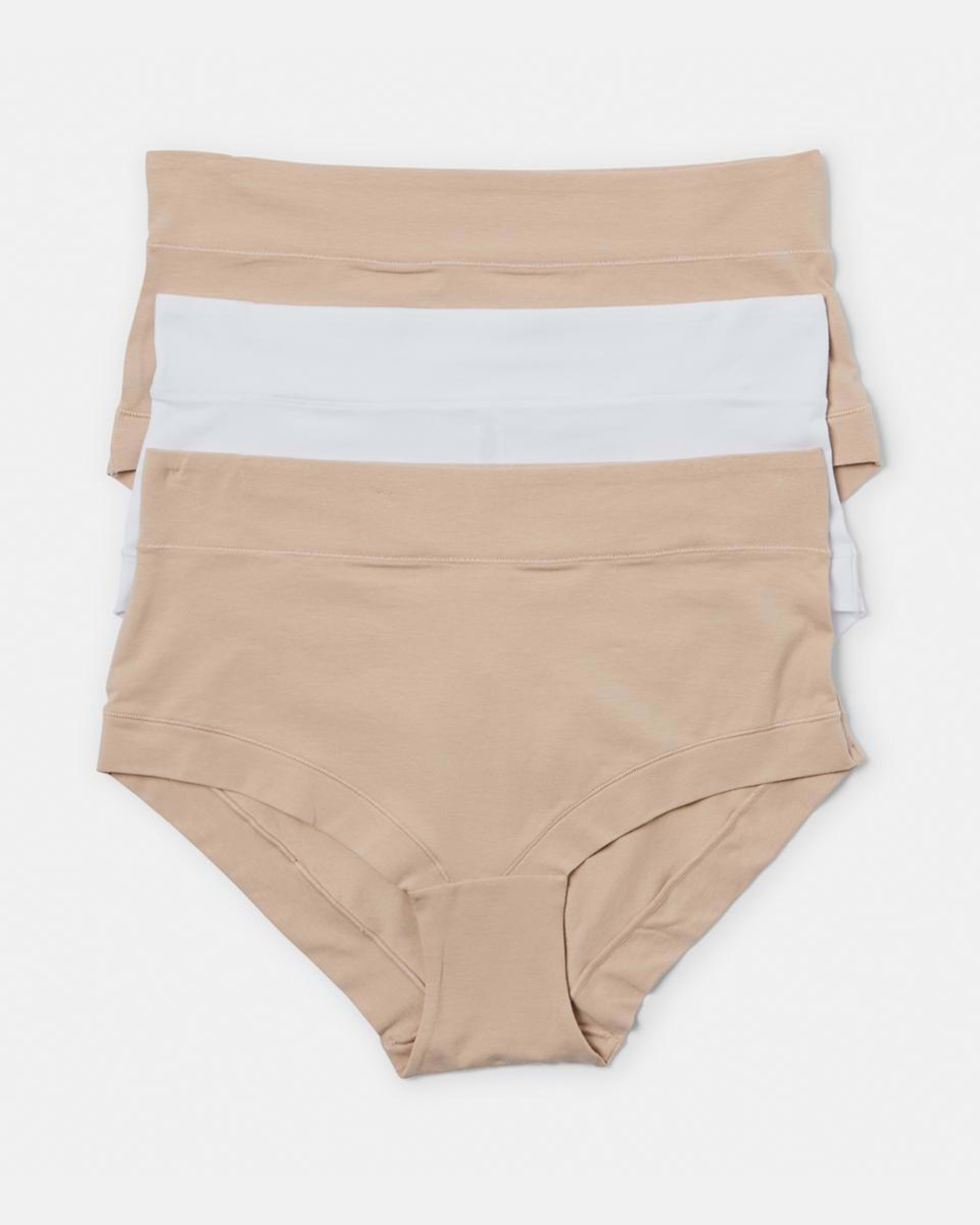1 3 Pack Cotton Stretch Comfort Full Briefs Be/be/wh