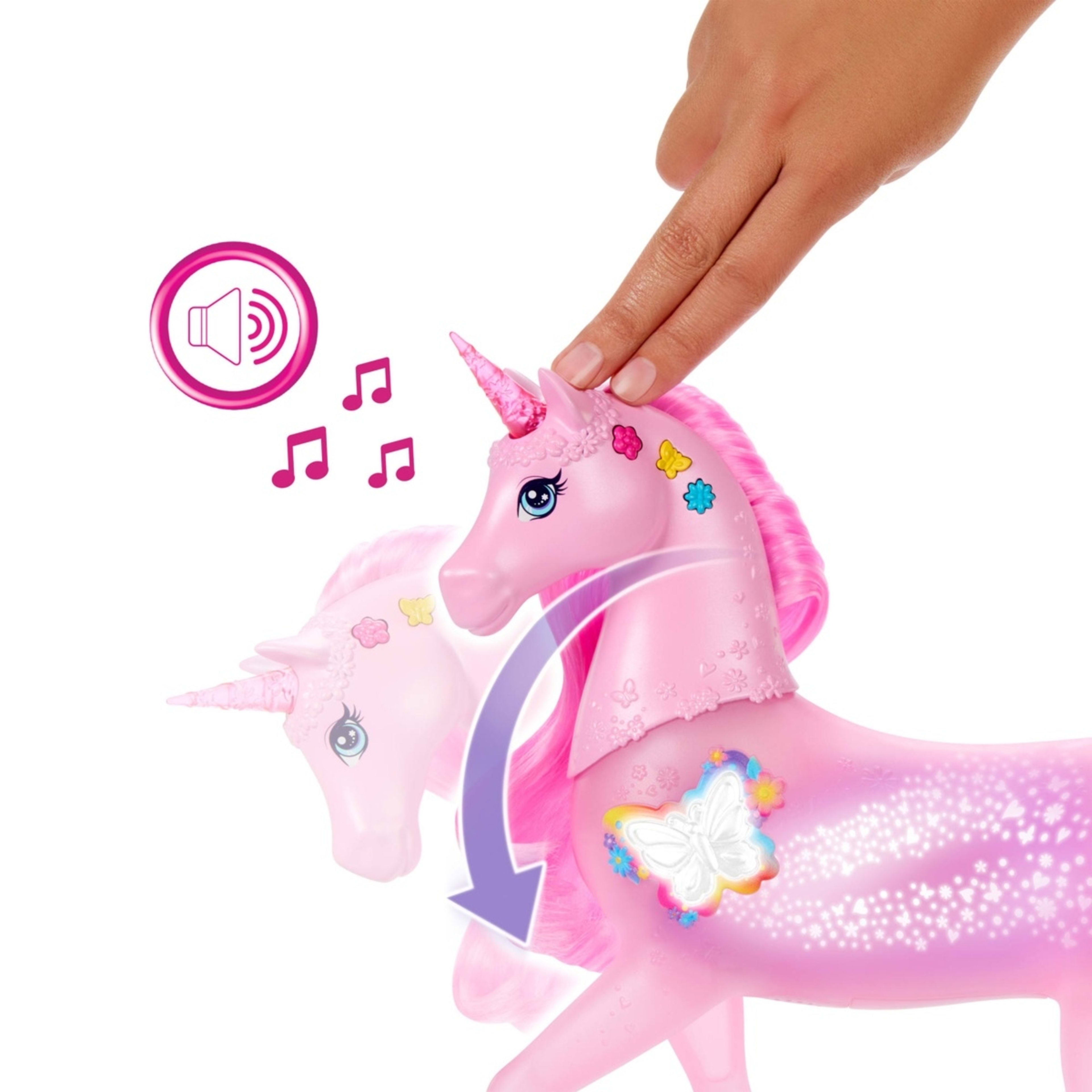 4 Barbie Sparkle Lights Unicorn Toy, 4 of 6