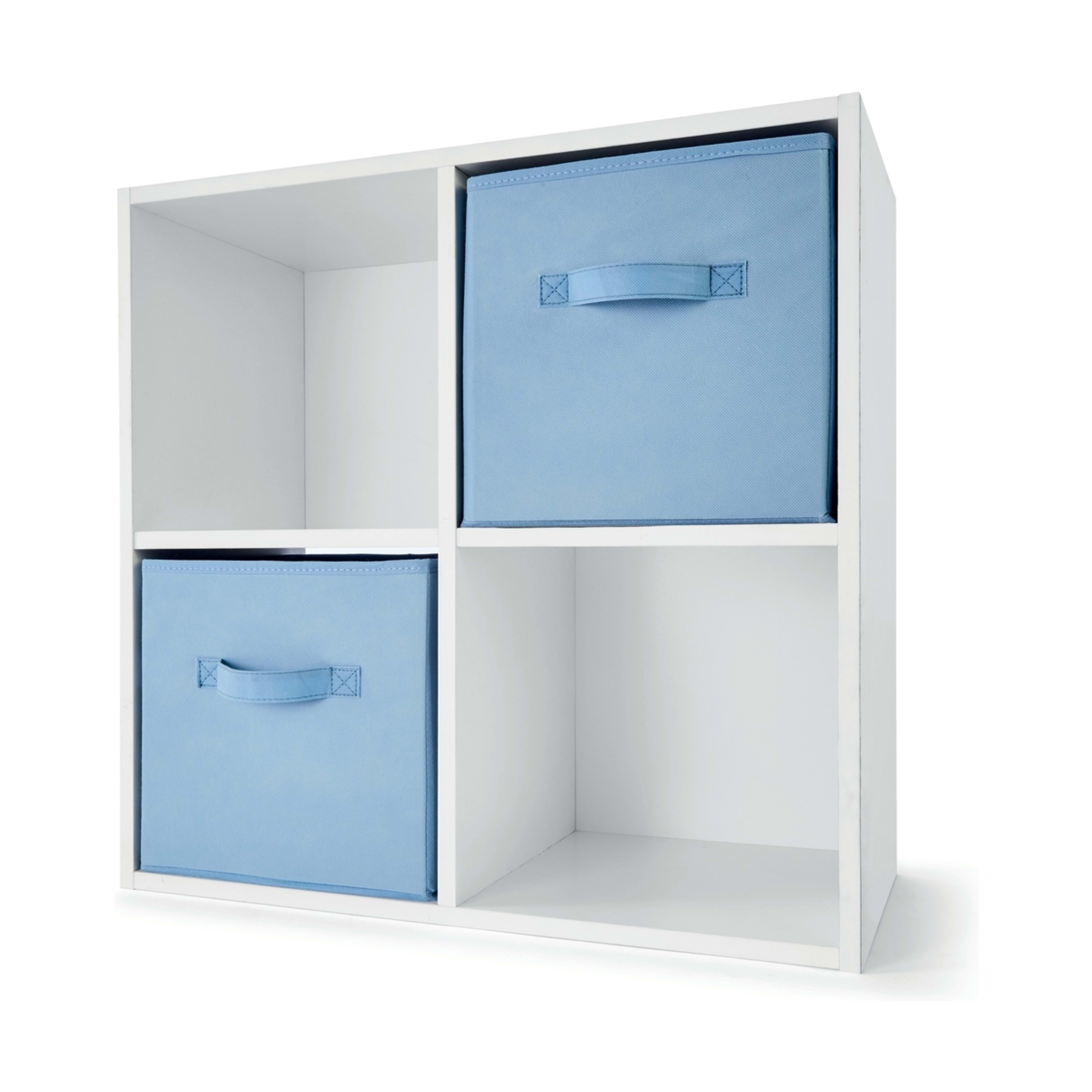 2 Pack Collapsible Storage Cubes Blue Kmart