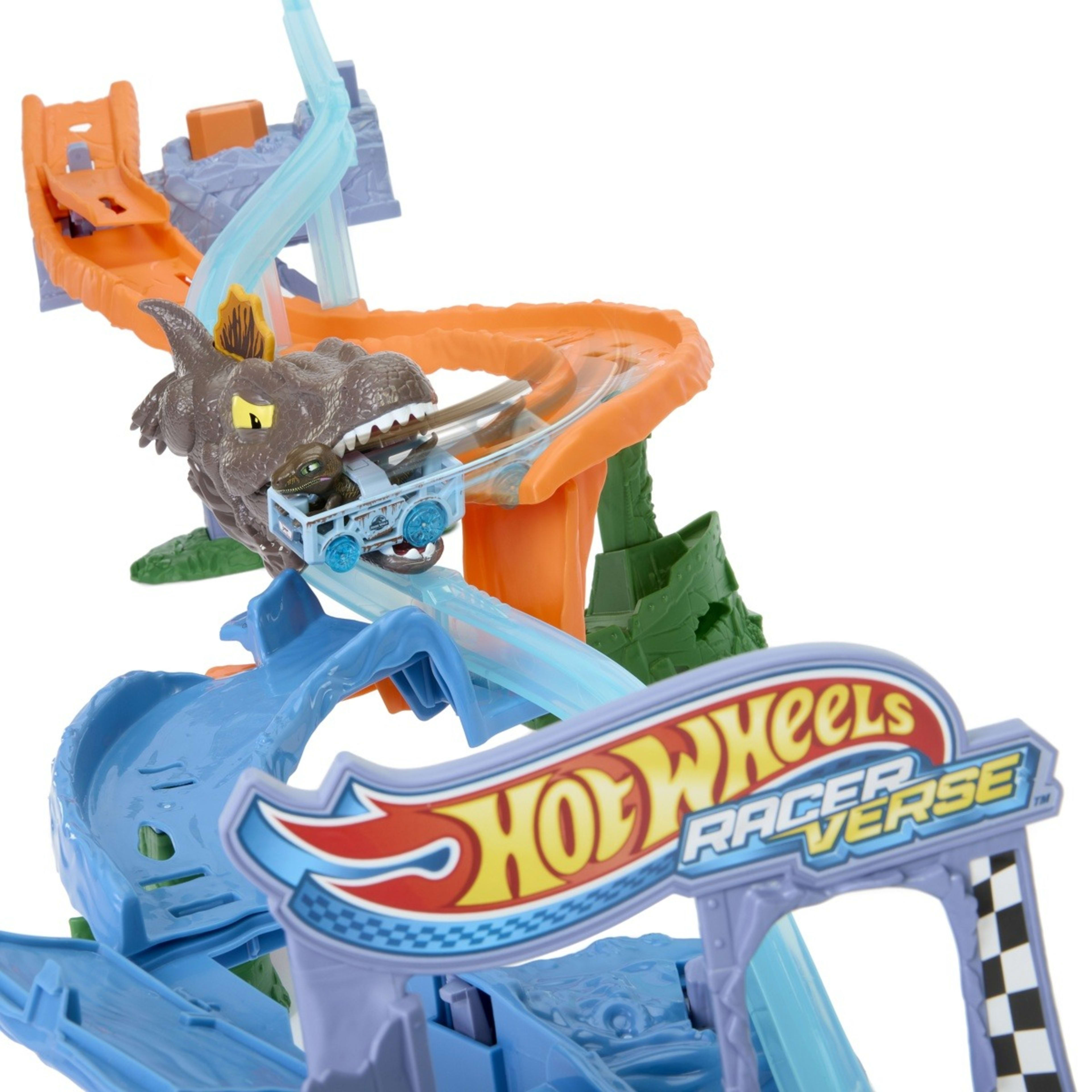 6 Hot Wheels RacerVerse Jurassic World Crash & Splash Track Set, 6 of 6