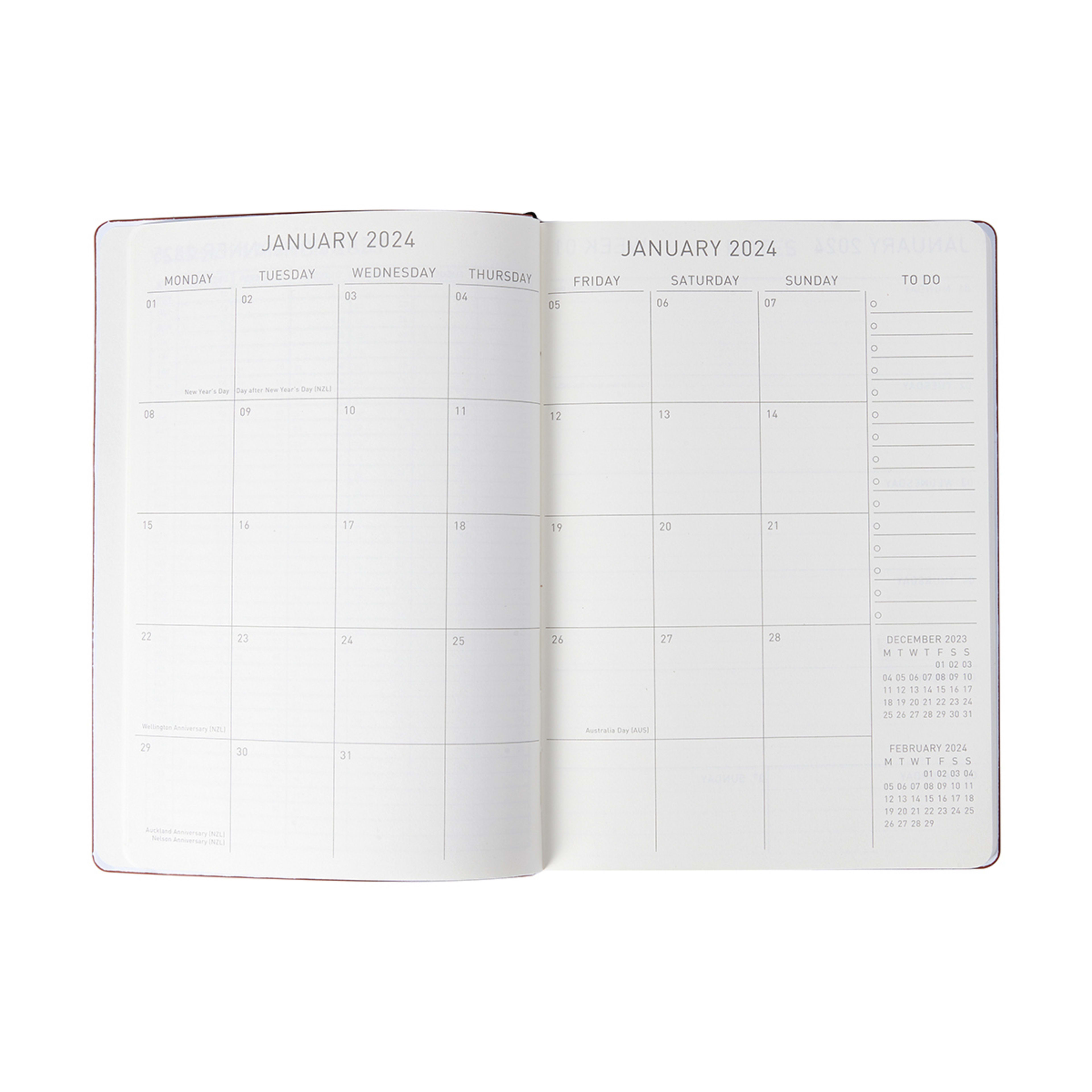 2024 Weekly Planner Tan Kmart