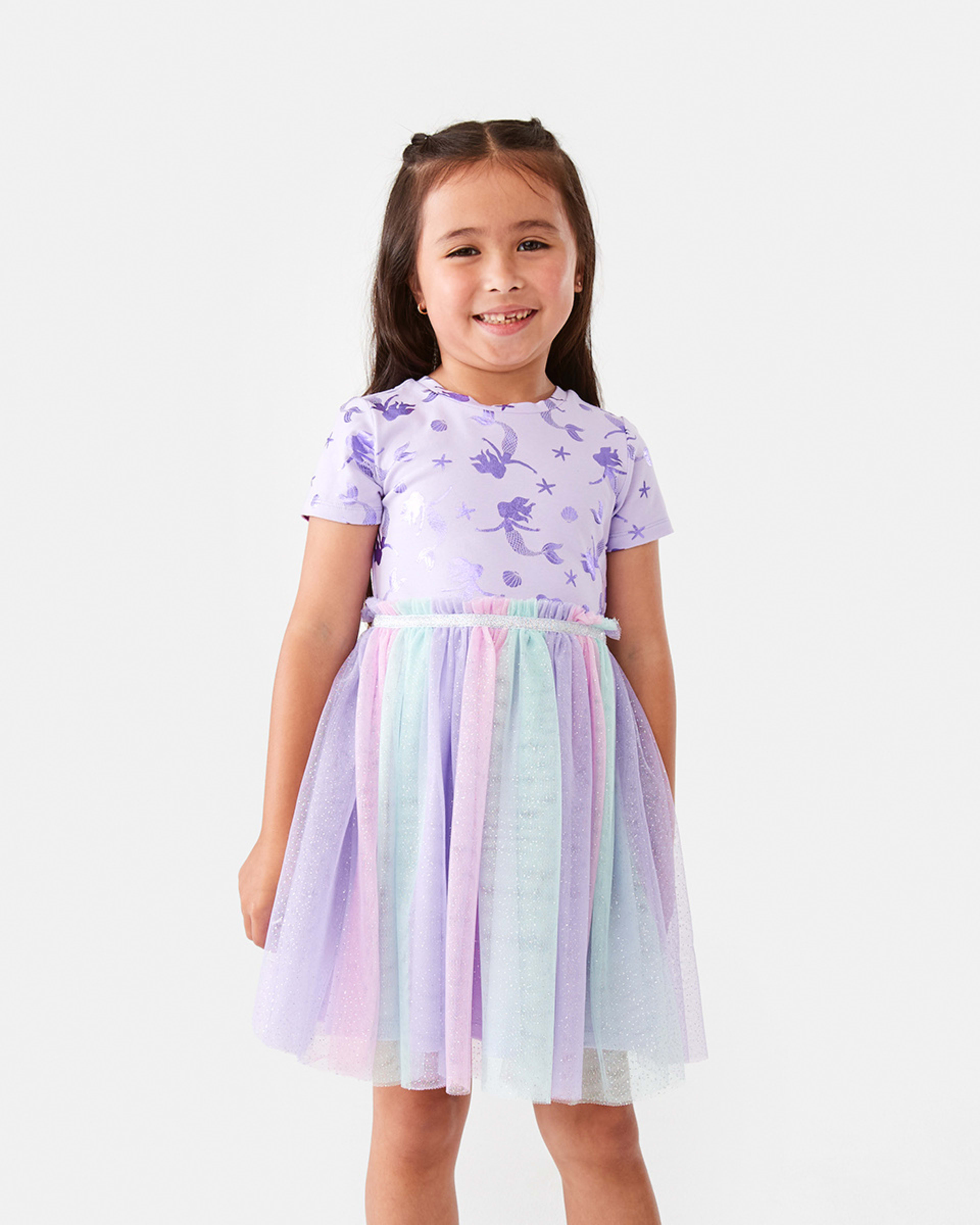 1 Short Sleeve Tutu Dress Prpl Mrmad