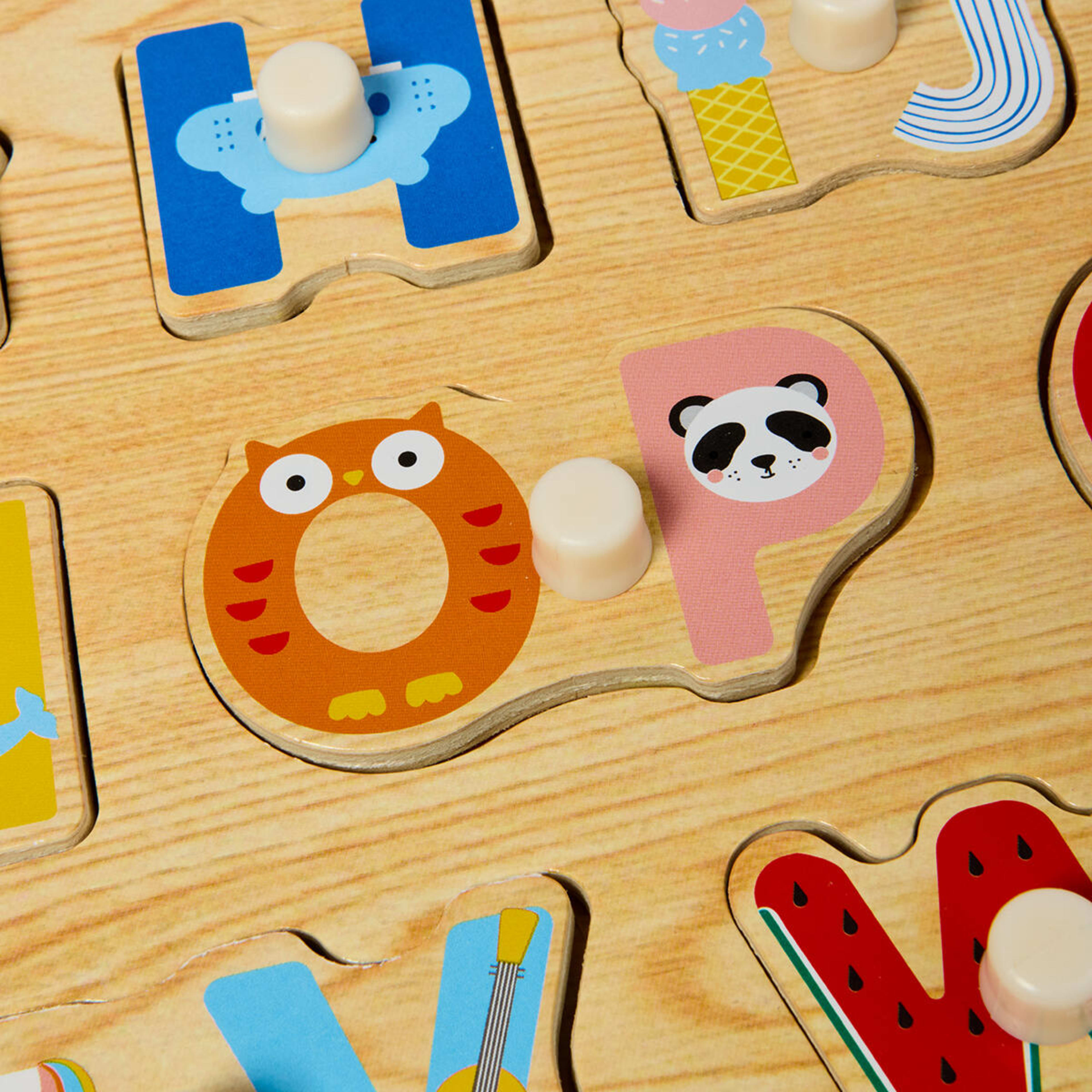 Wooden Alphabet Peg Puzzle Kmart