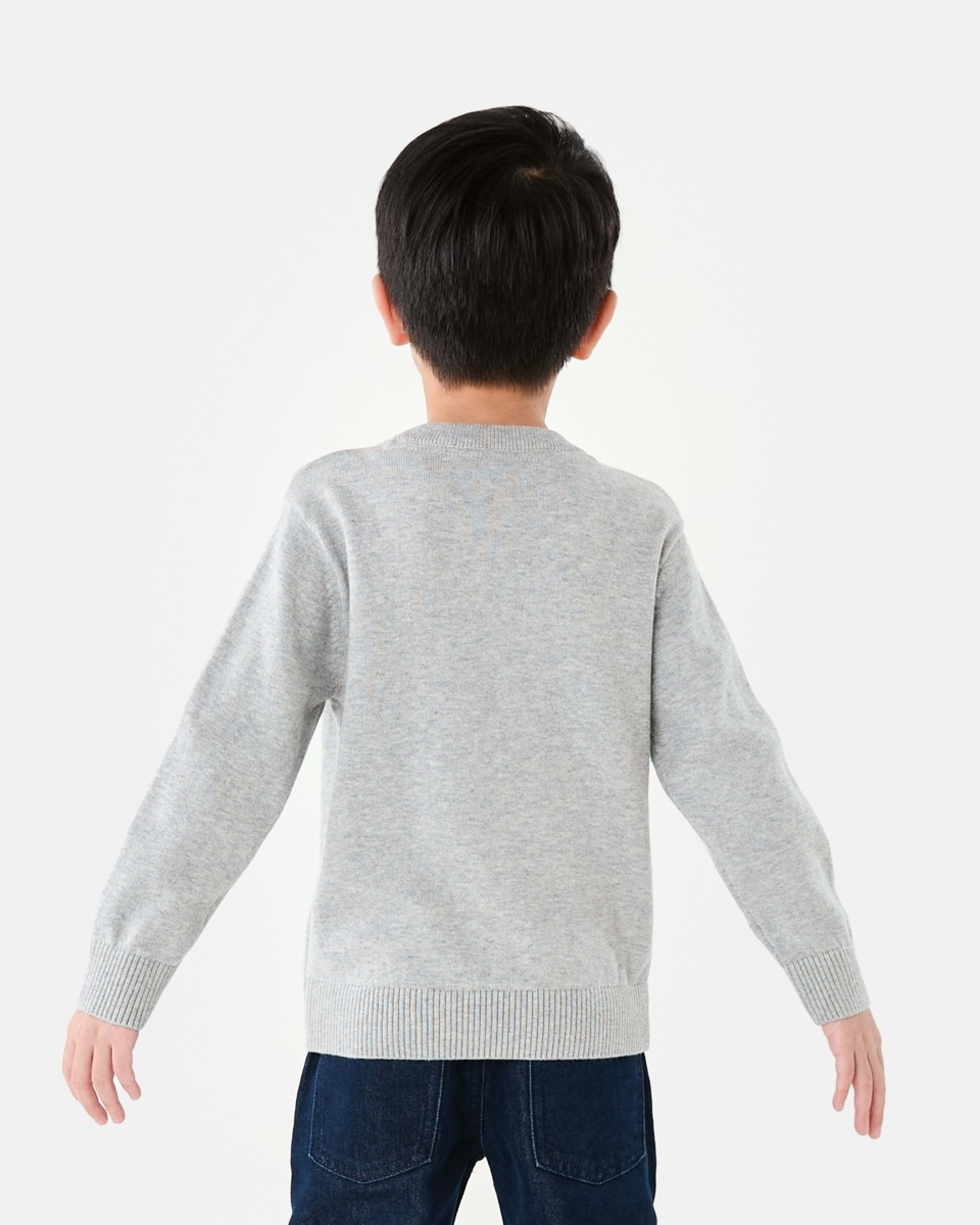 2 Jacquard Crew Neck Top Gry Digger, 2 of 9