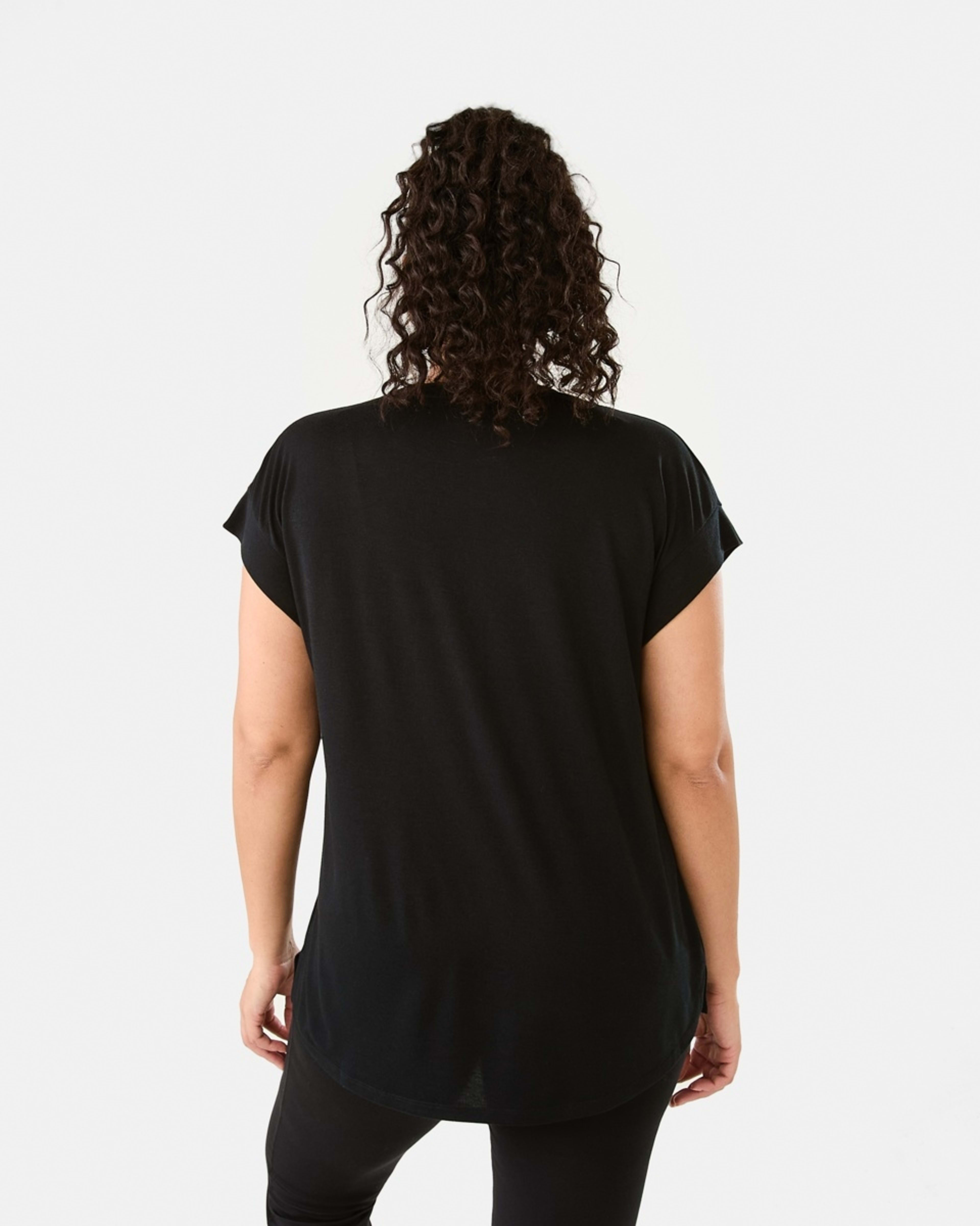 3 Everlast Womens Relaxed Long T-shirt EVERLAST BLACK, 3 of 7