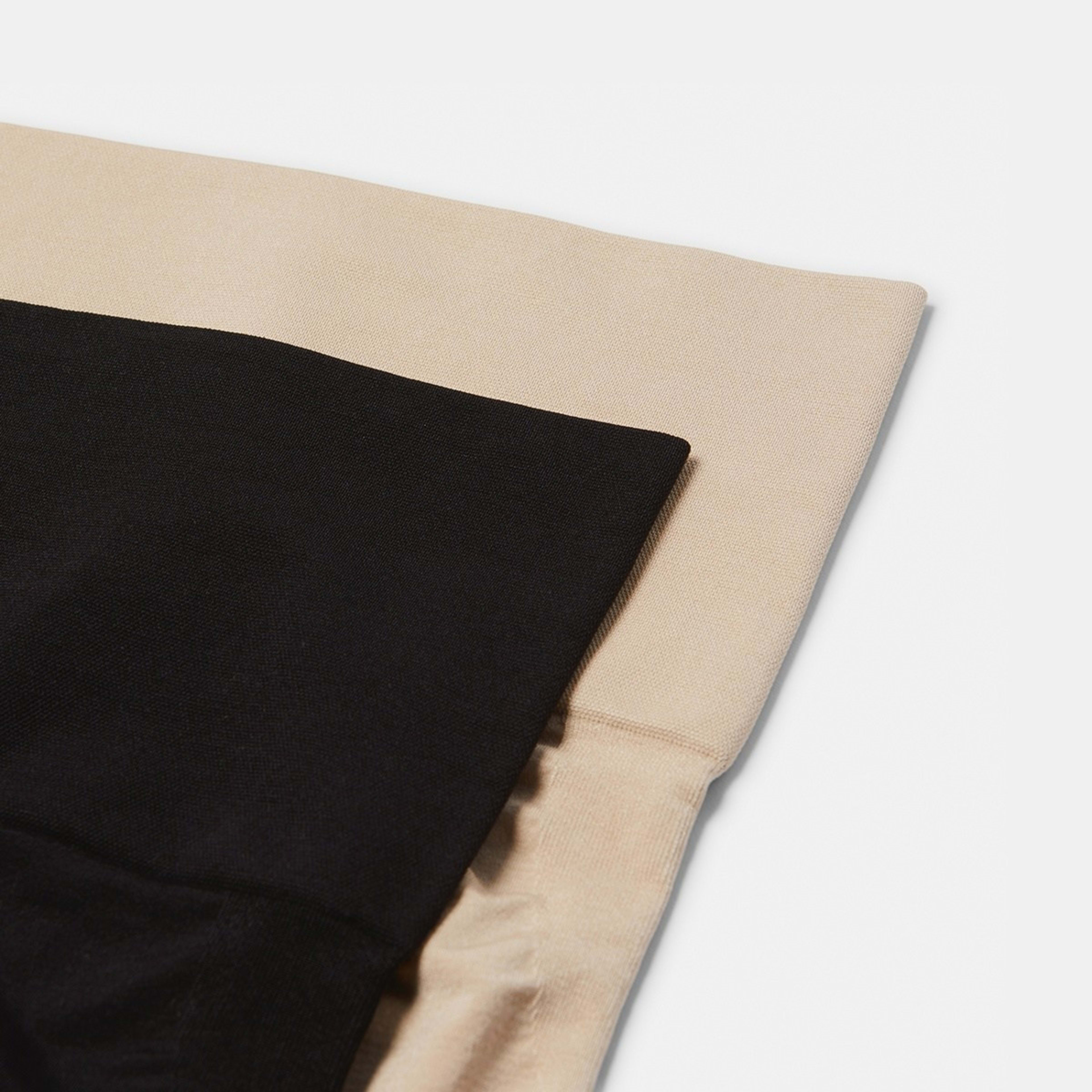 2 2 Pack Seamfree Boyleg Shaping Shorts Blk Beige, 2 of 8