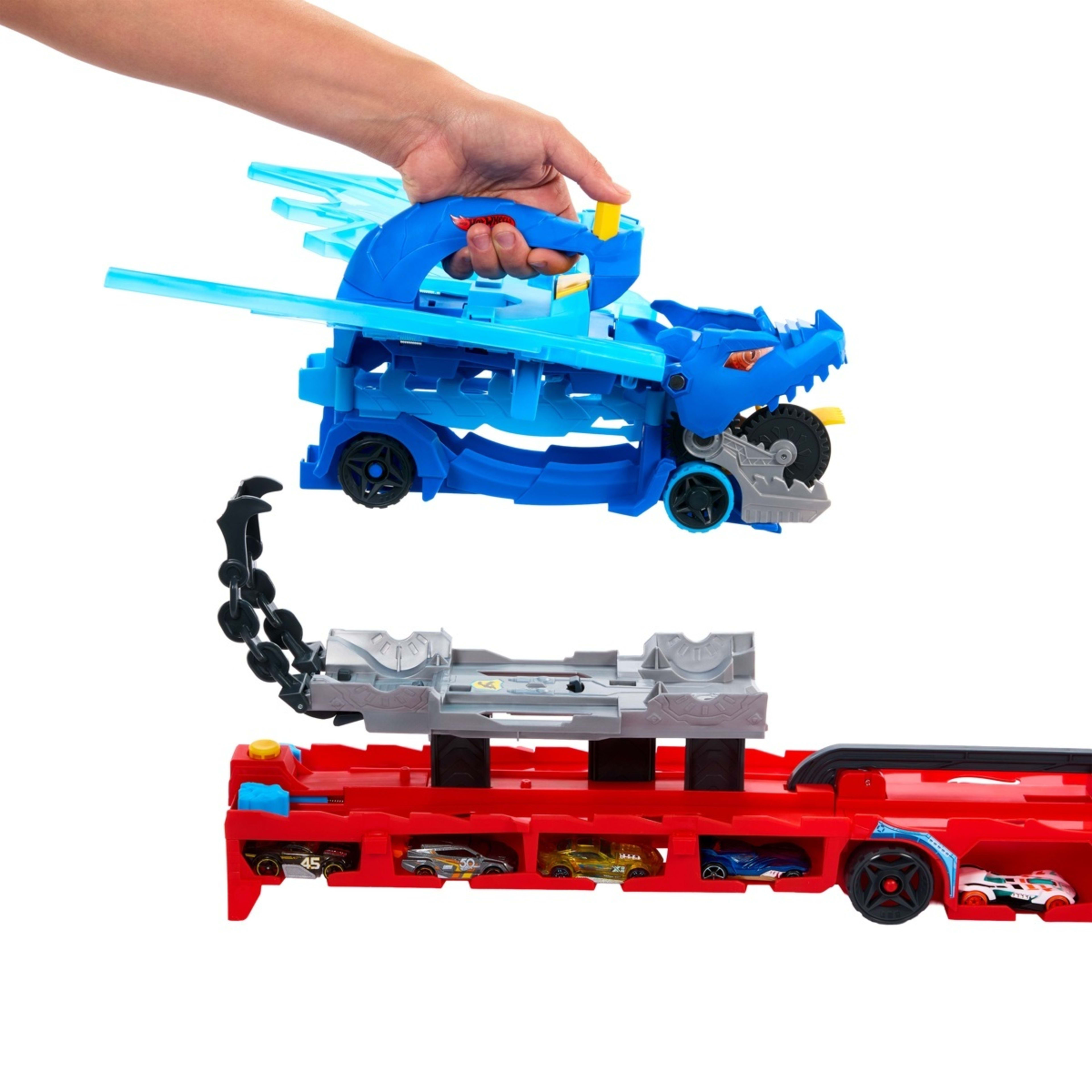 5 Hot Wheels City Ultimate Dual Dragon Transporter Toy, 5 of 6